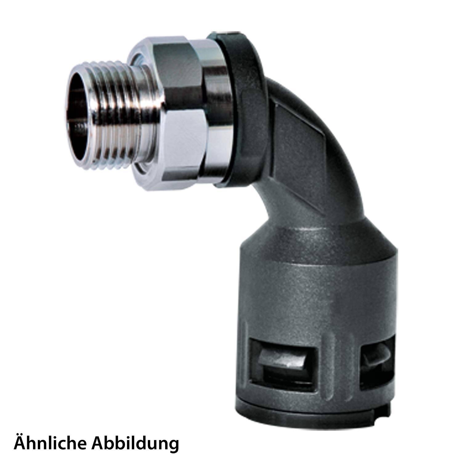 Ähnliche Abbildung' unter einem industriellen Winkelstecker mit Gewinde-Metallende und schwarzem Körper.