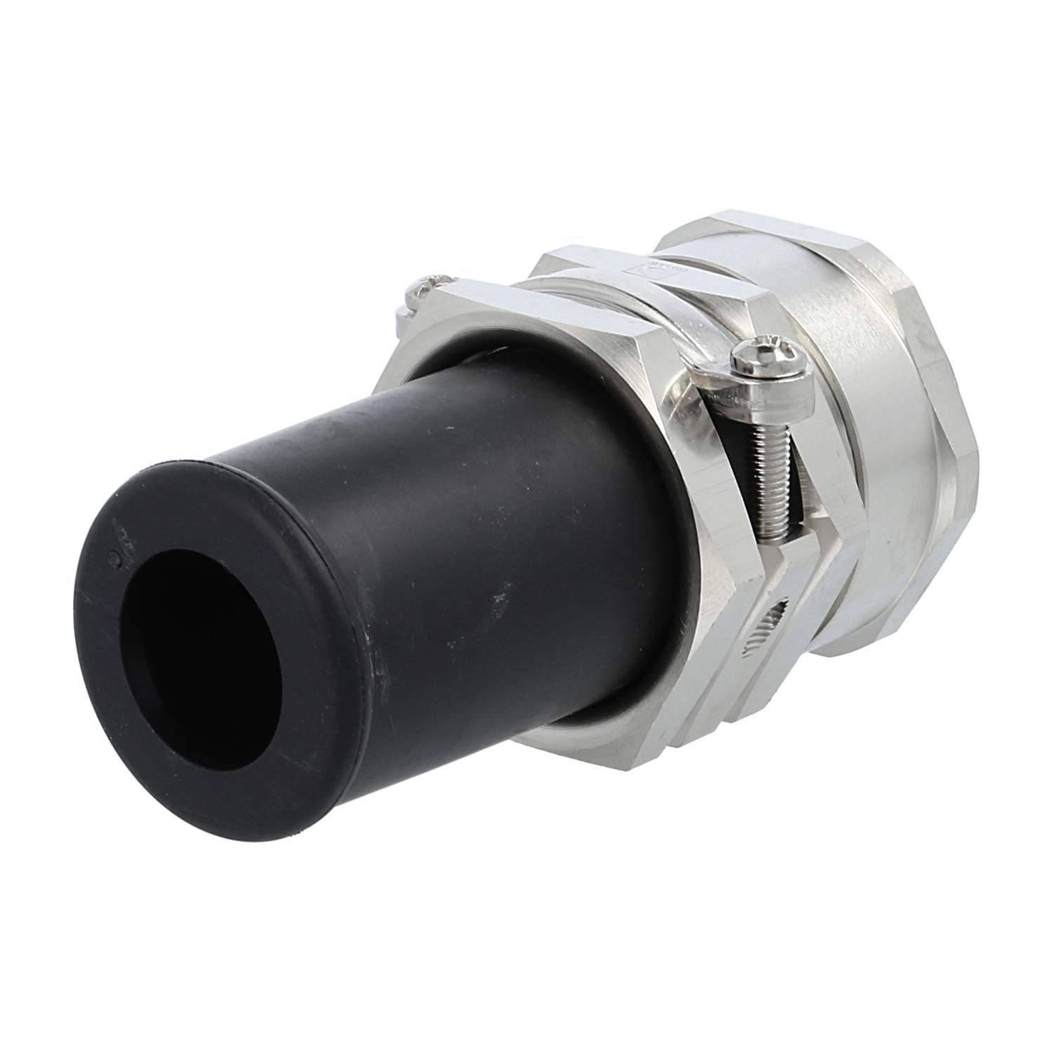 LAPP Verschraubung mit Biegeschutz M40x1,5 ZBKM-40/1 Sechskant-Zwischenstutzen Messing (CuZn) vernickelt Gewindelänge