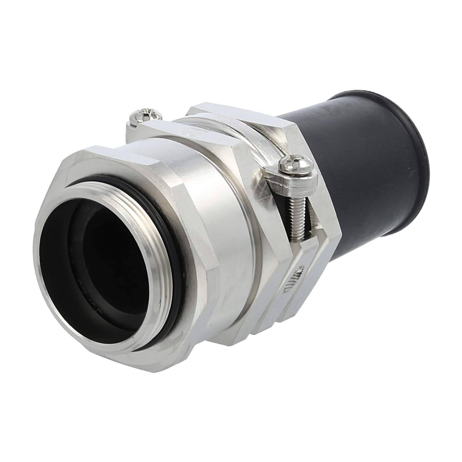 LAPP Verschraubung mit Biegeschutz M40x1,5 ZBKM-40/1 Sechskant-Zwischenstutzen Messing (CuZn) vernickelt Gewindelänge