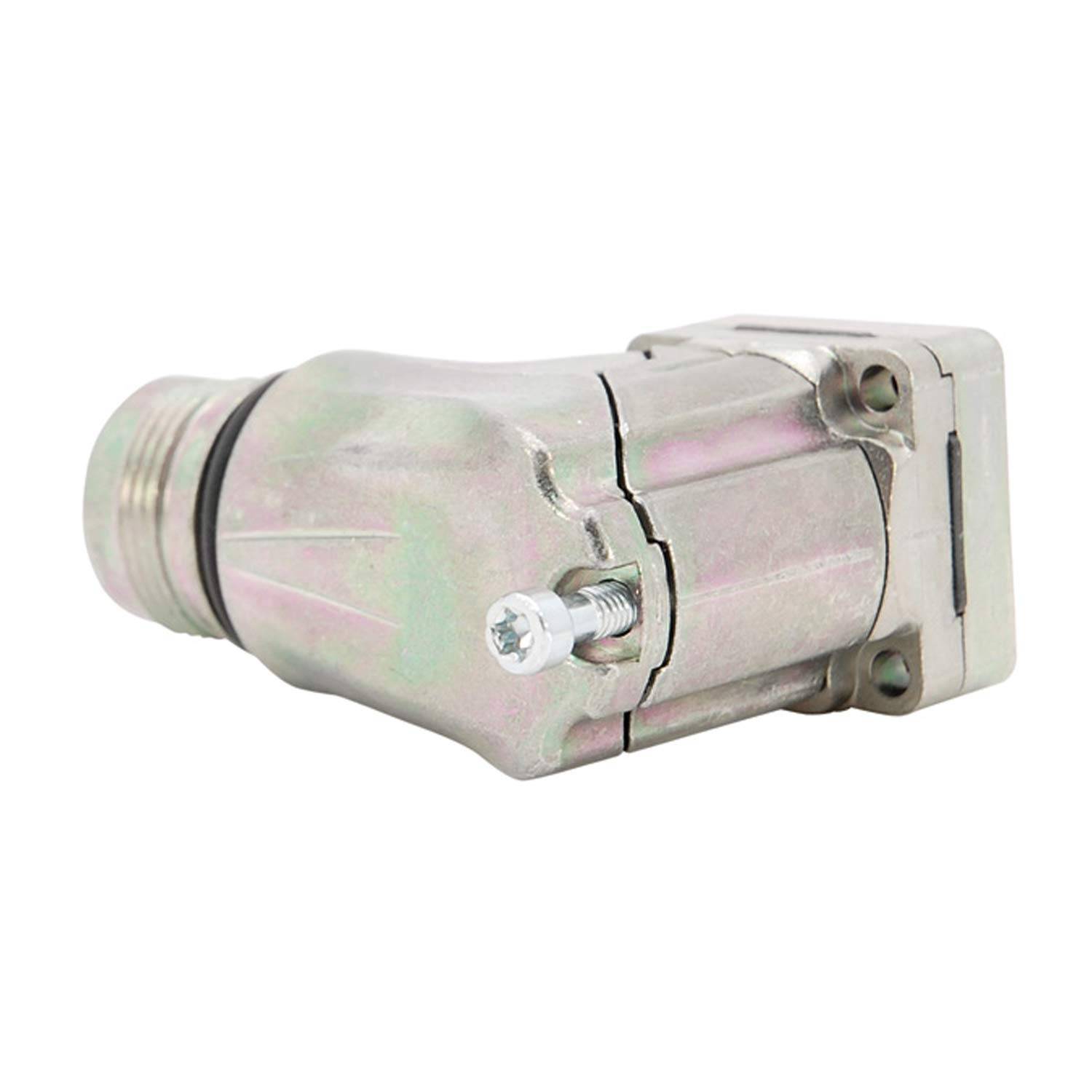 Phoenix Contact M17 Gerätesteckverbinder gewinkelt - drehbar Stift Crimpanschluss, Polzahl 3+PE Vorderwand - 1 Stück