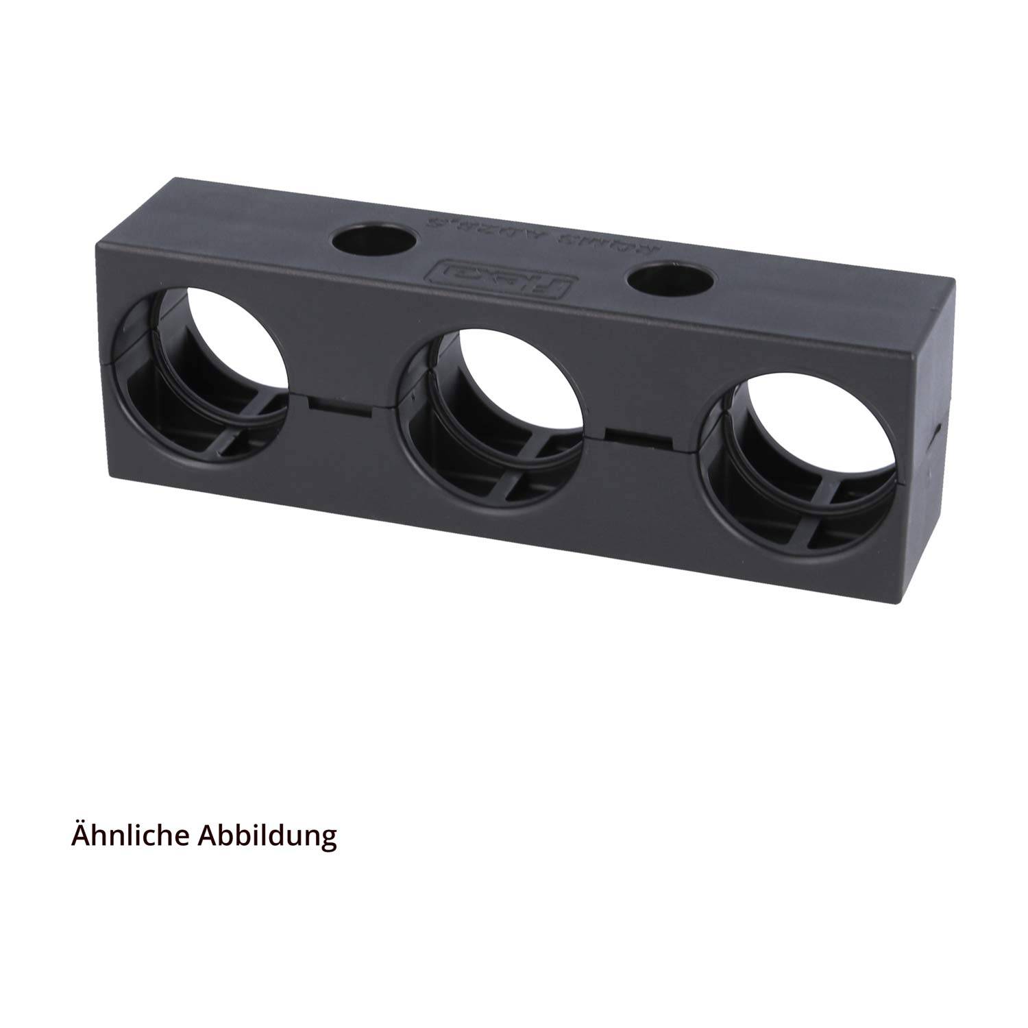 FLEXA RQM-3 Schlauchhalter massiv für Schlauch-Außendurchmesser 28,5mm für Wellschlauch AD 28.5mm - 1 Stück