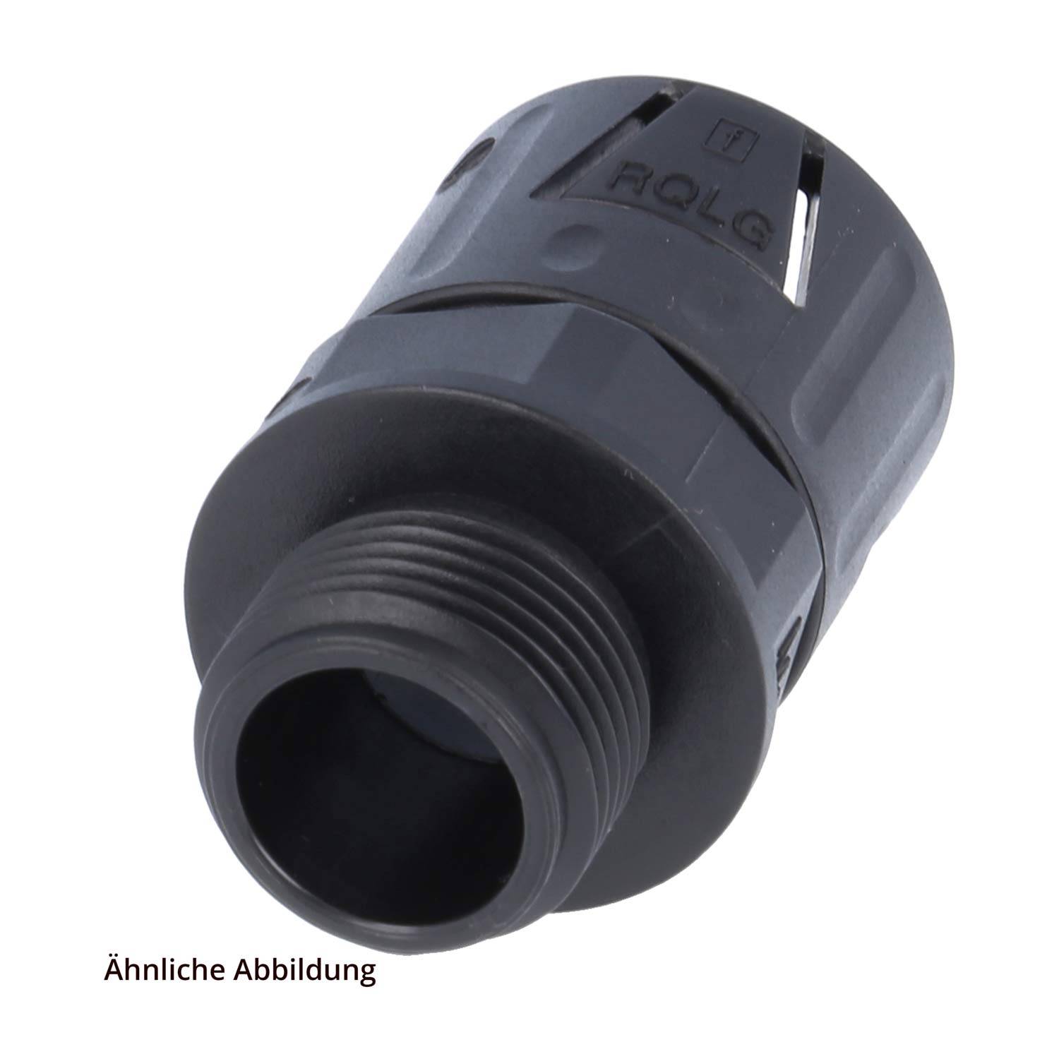 FLEXA RQLG1-M Schnellverschraubung gerade Gewinde M32x1,5 für Schlauch-Außendurchmesser 28,5mm konisch dichtend mit