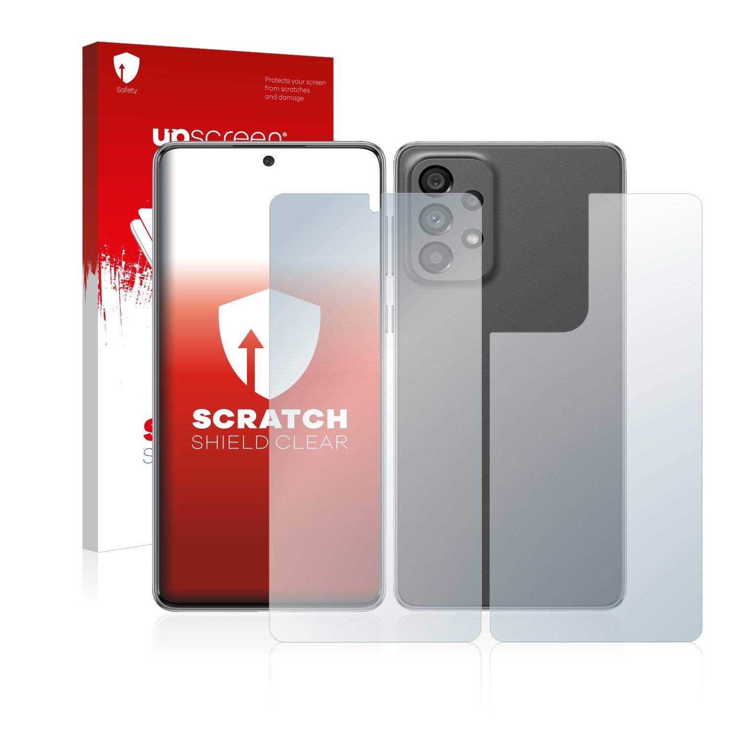 upscreen Scratch Shield Clear Premium Displayschutzfolie für Samsung Galaxy A73 5G (Vorder +