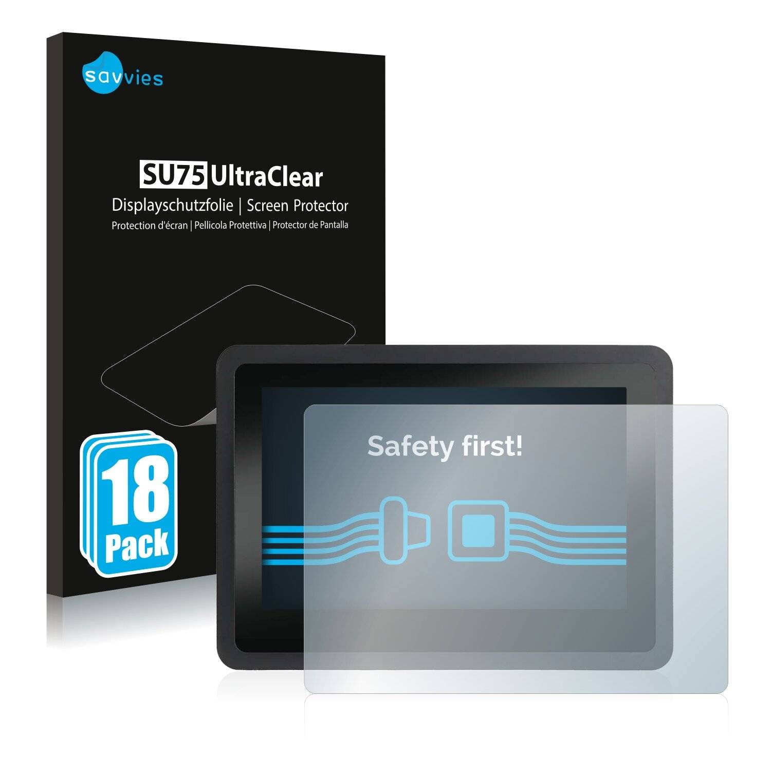 18x Savvies SU75 Displayschutzfolie für Faytech