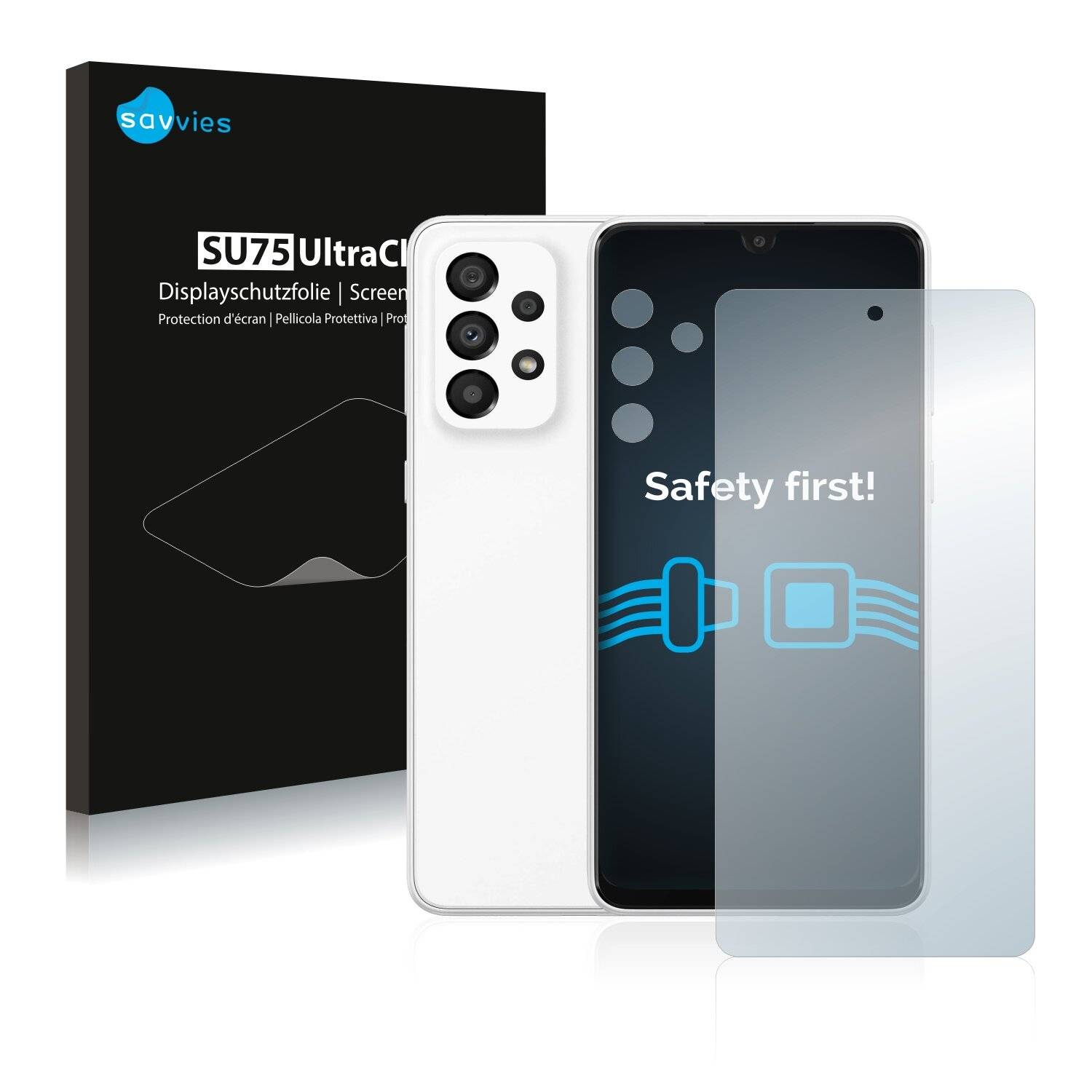 18x Savvies SU75 Displayschutzfolie für Samsung Galaxy A33 5G (Vorderseite +
