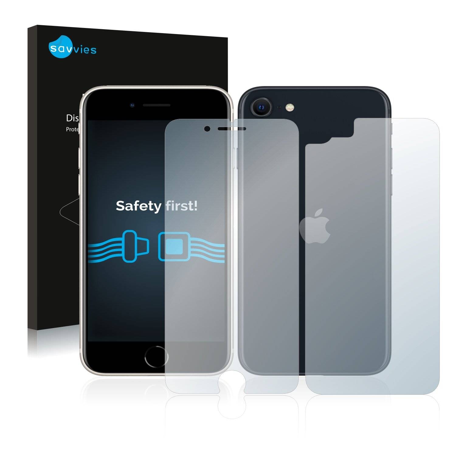 18x Savvies SU75 Displayschutzfolie für Apple iPhone SE 3 2022 (Vorder +