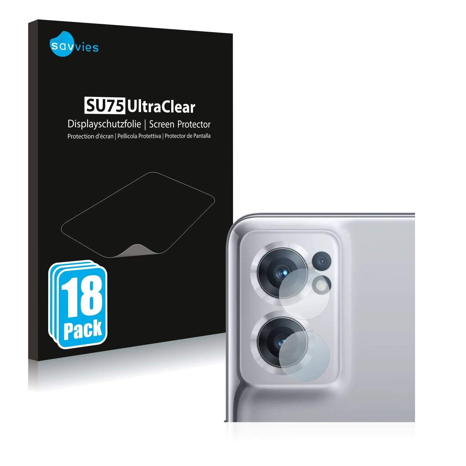 18x Savvies SU75 Displayschutzfolie für OnePlus Nord CE 2 5G (NUR