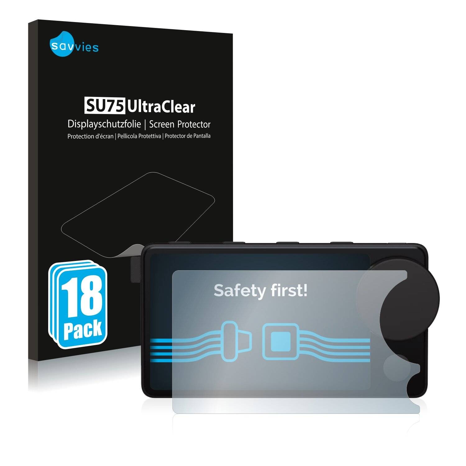 18x Savvies SU75 Displayschutzfolie für Spotify Car