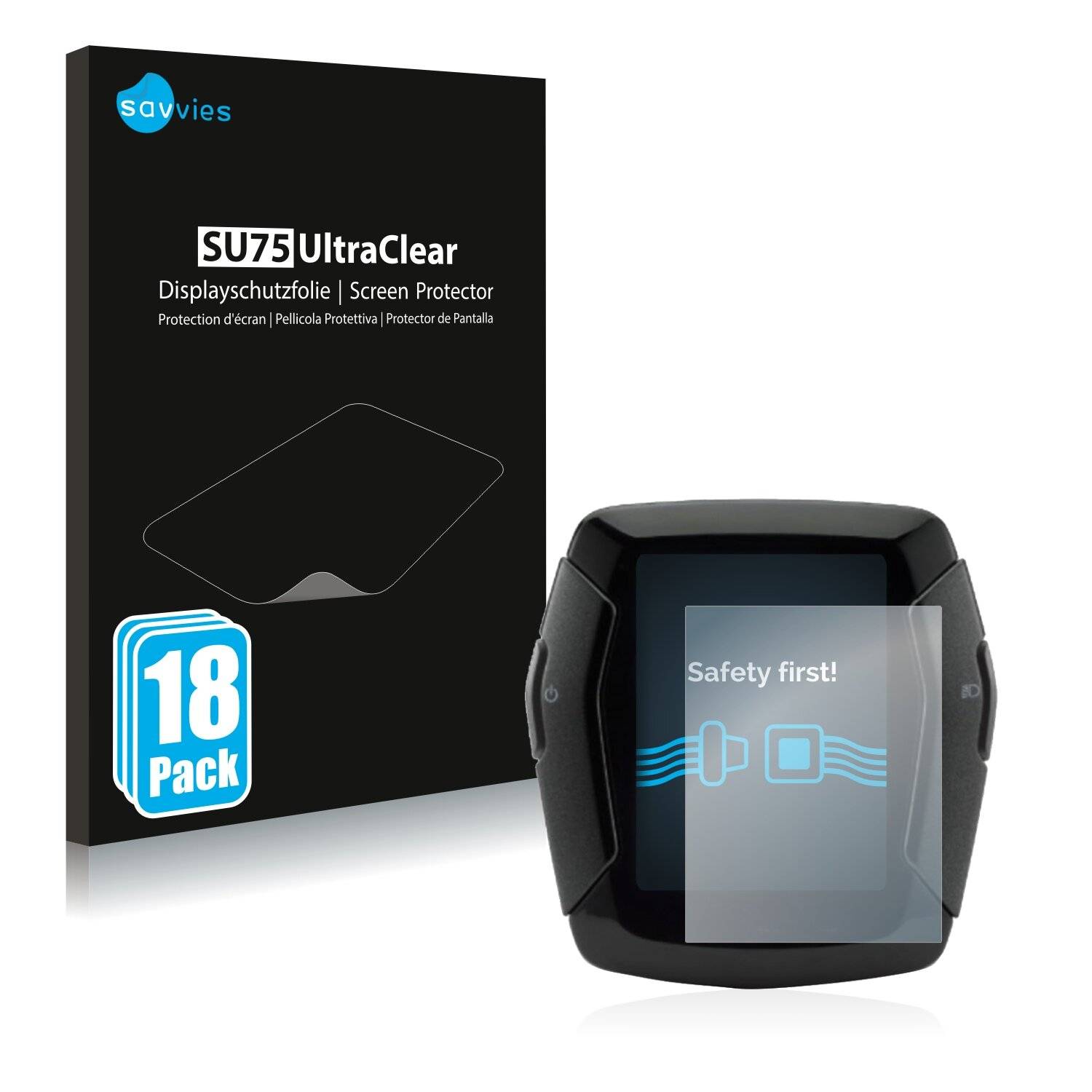 18x Savvies SU75 Displayschutzfolie für Yamaha Display