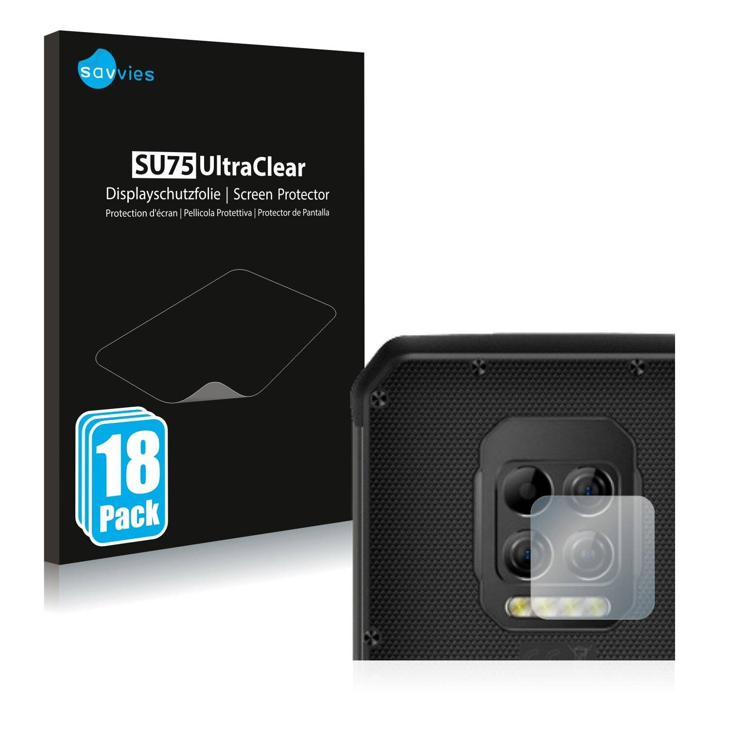 18x Savvies SU75 Displayschutzfolie für Ulefone Armor 9e (NUR