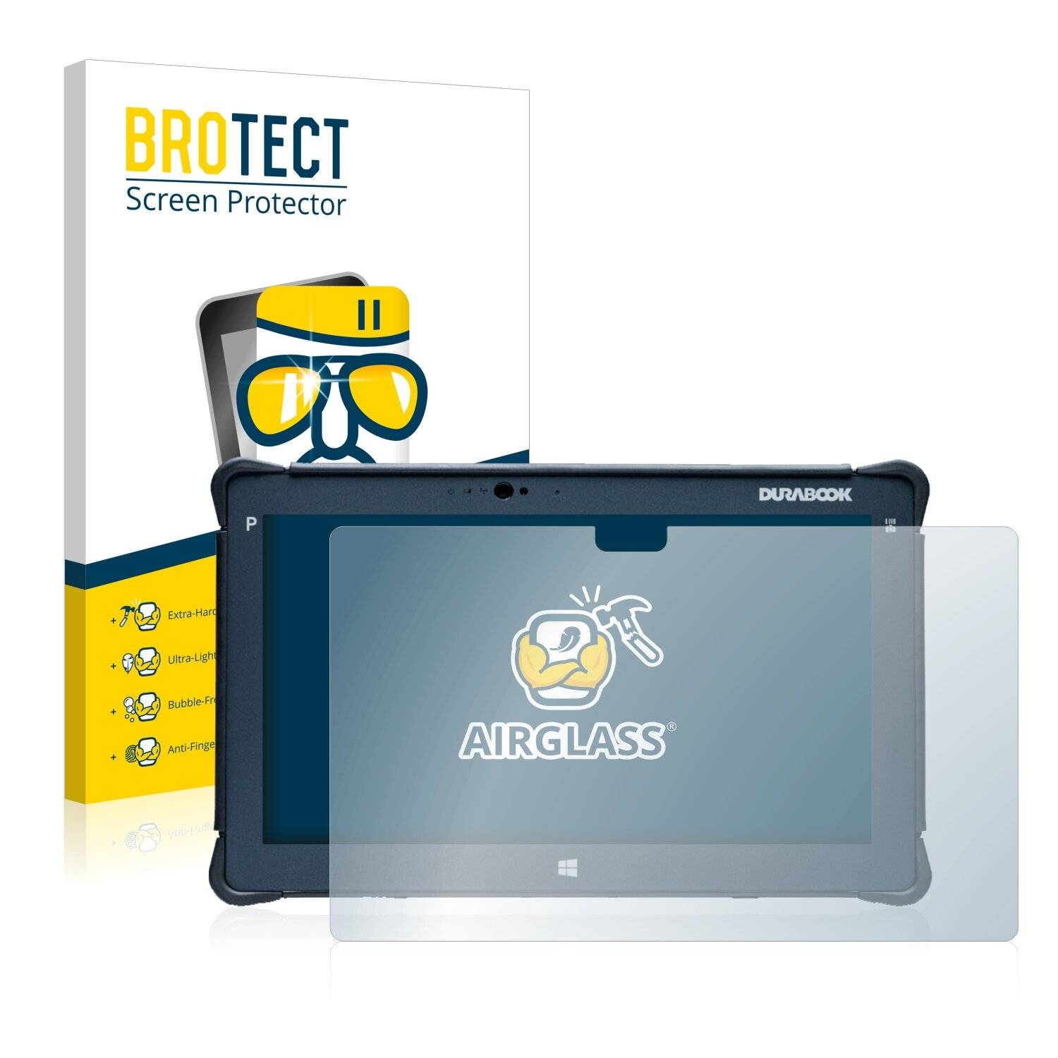 BROTECT AirGlass Schutzglas Folie für Durabook