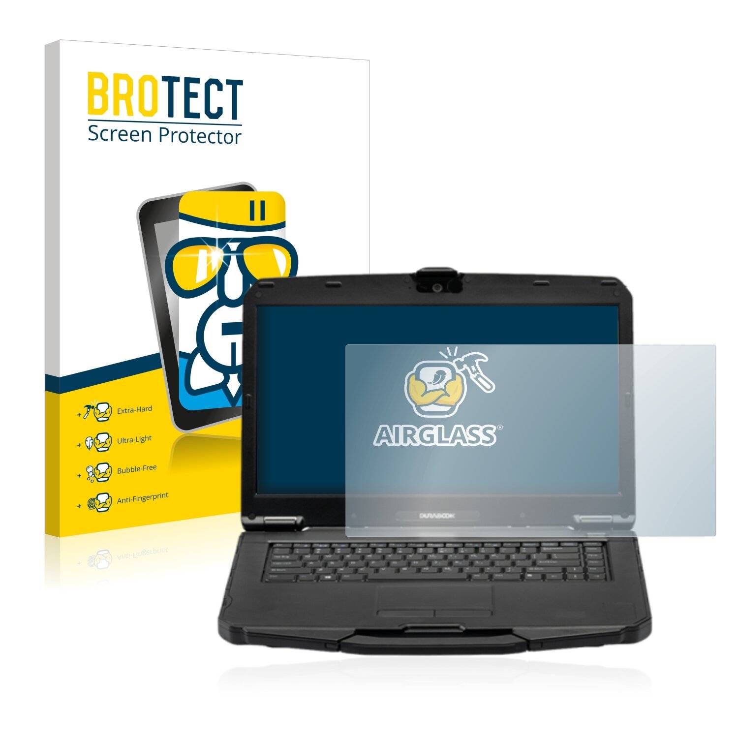 BROTECT AirGlass Schutzglas Folie für Durabook