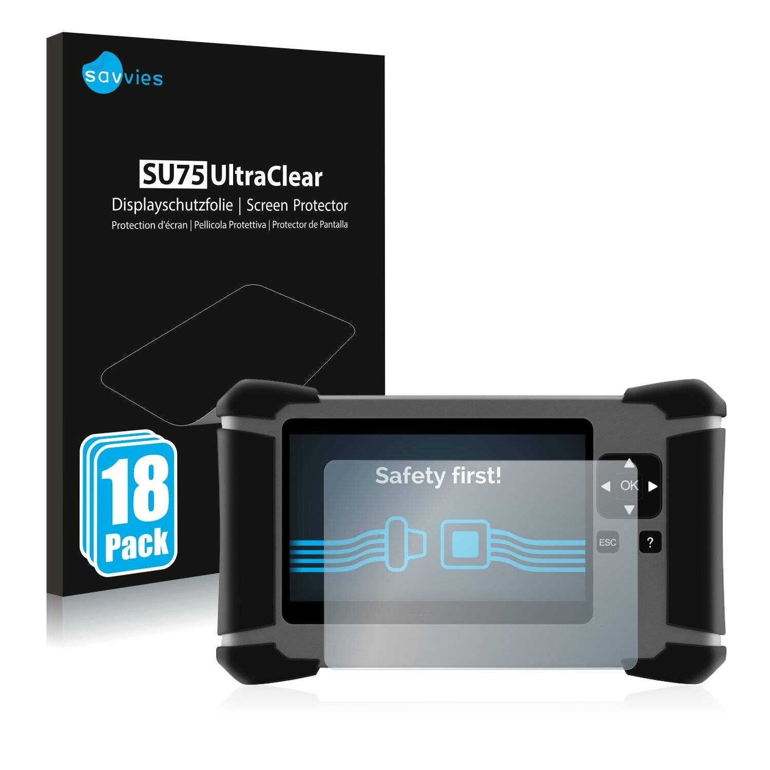 18x Savvies SU75 Displayschutzfolie für Vident iSMART 807