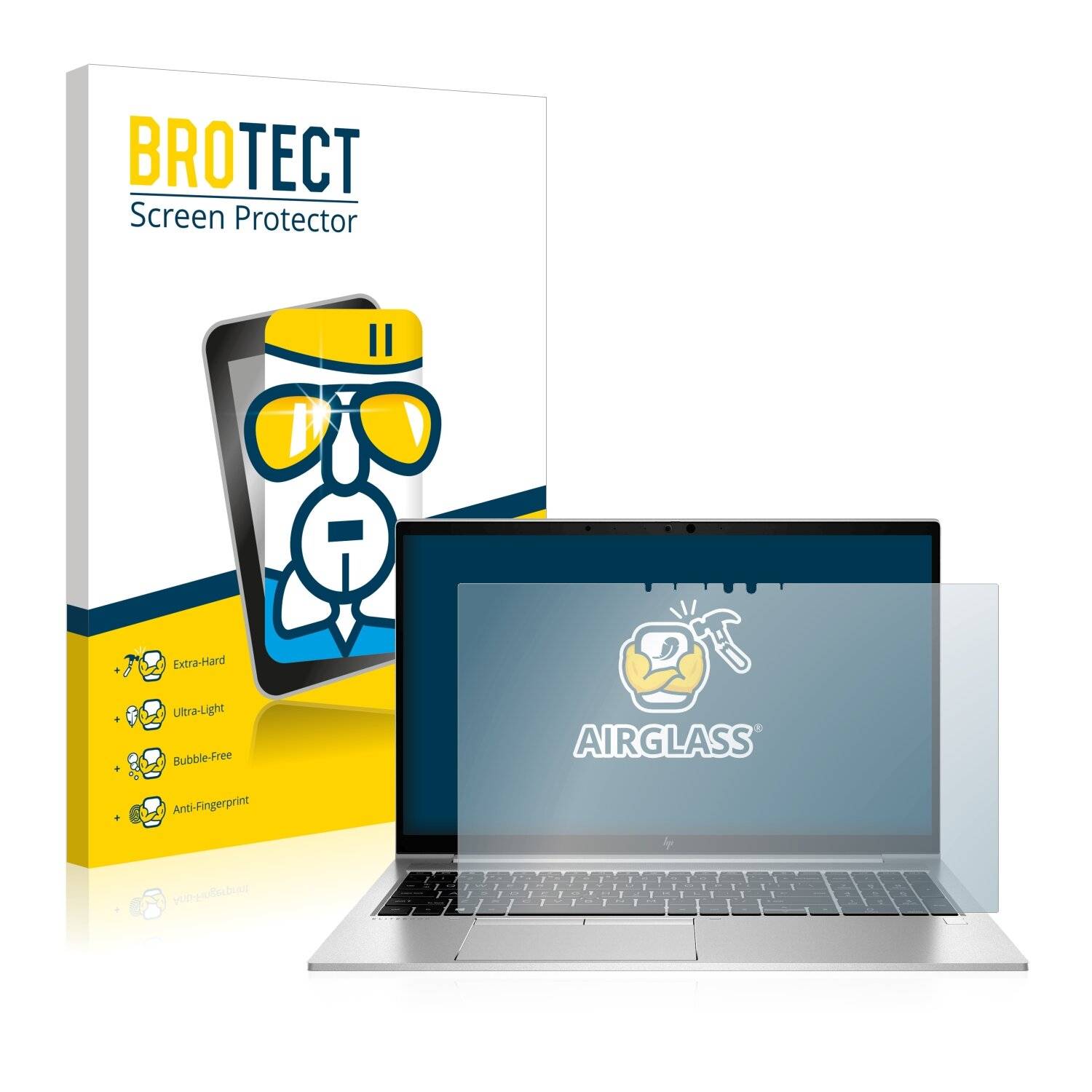 BROTECT AirGlass Schutzglas Folie für HP EliteBook 855 G7
