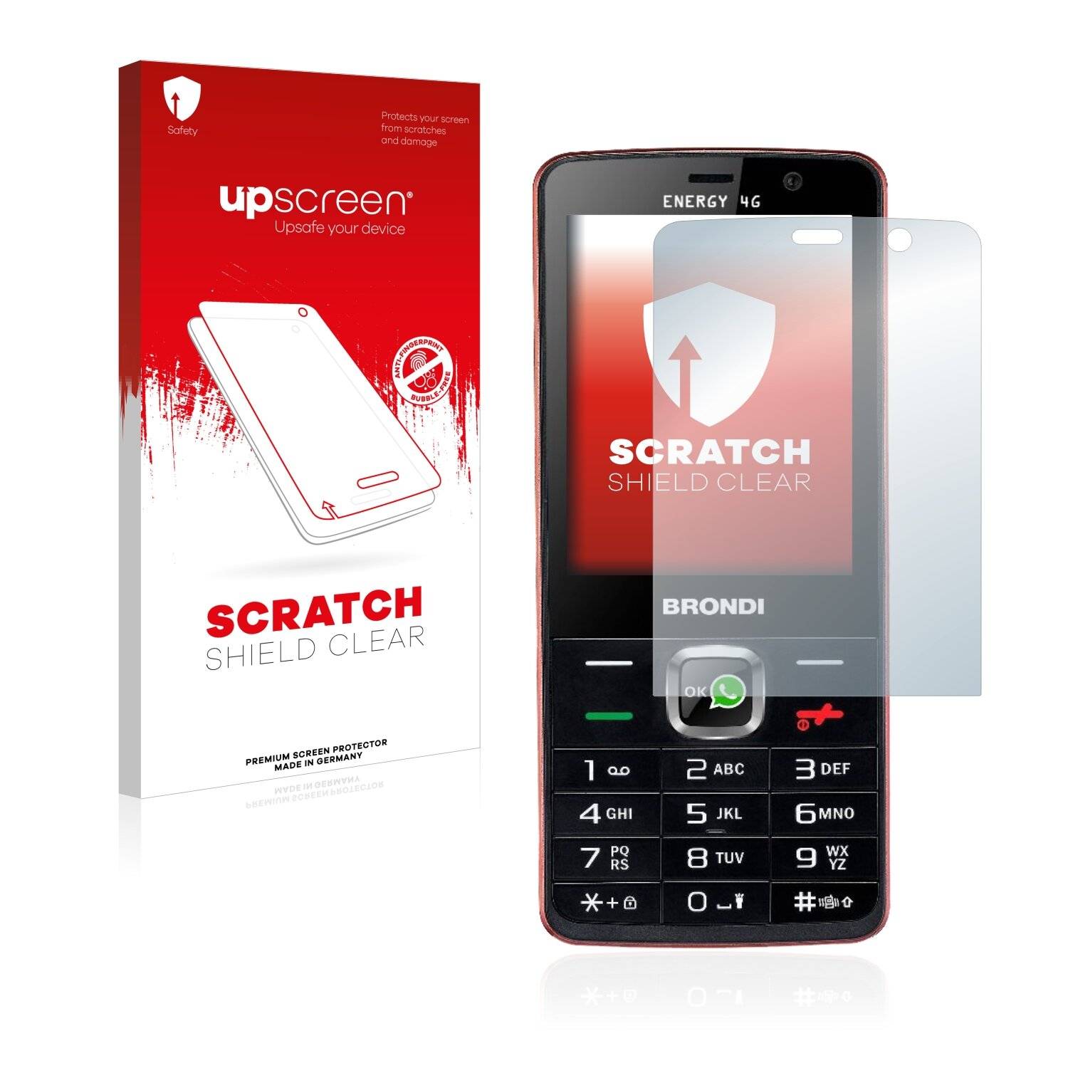 upscreen Scratch Shield Clear Premium Displayschutzfolie für Brondi Energy