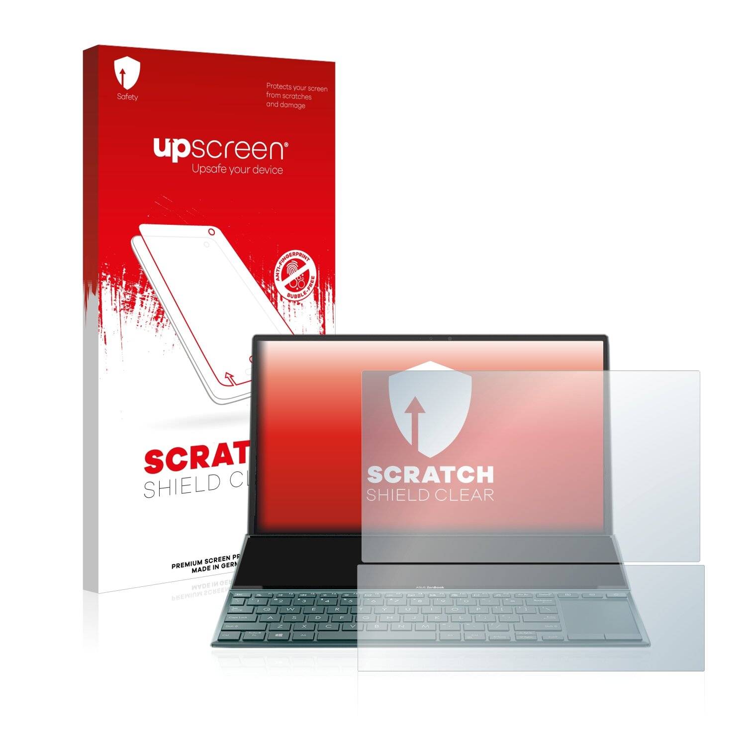upscreen Scratch Shield Clear Premium Displayschutzfolie für Asus ZenBook Duo 14