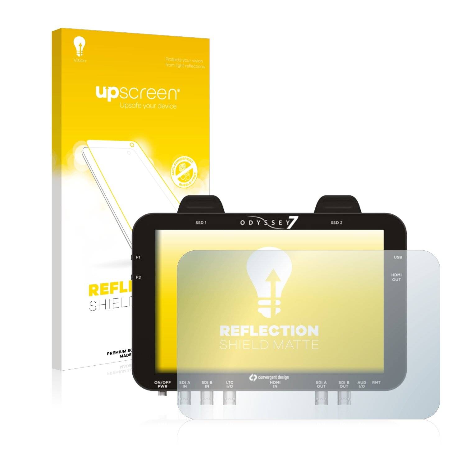 upscreen Reflection Shield Matte Premium Displayschutzfolie für Convergent Design Odyssey