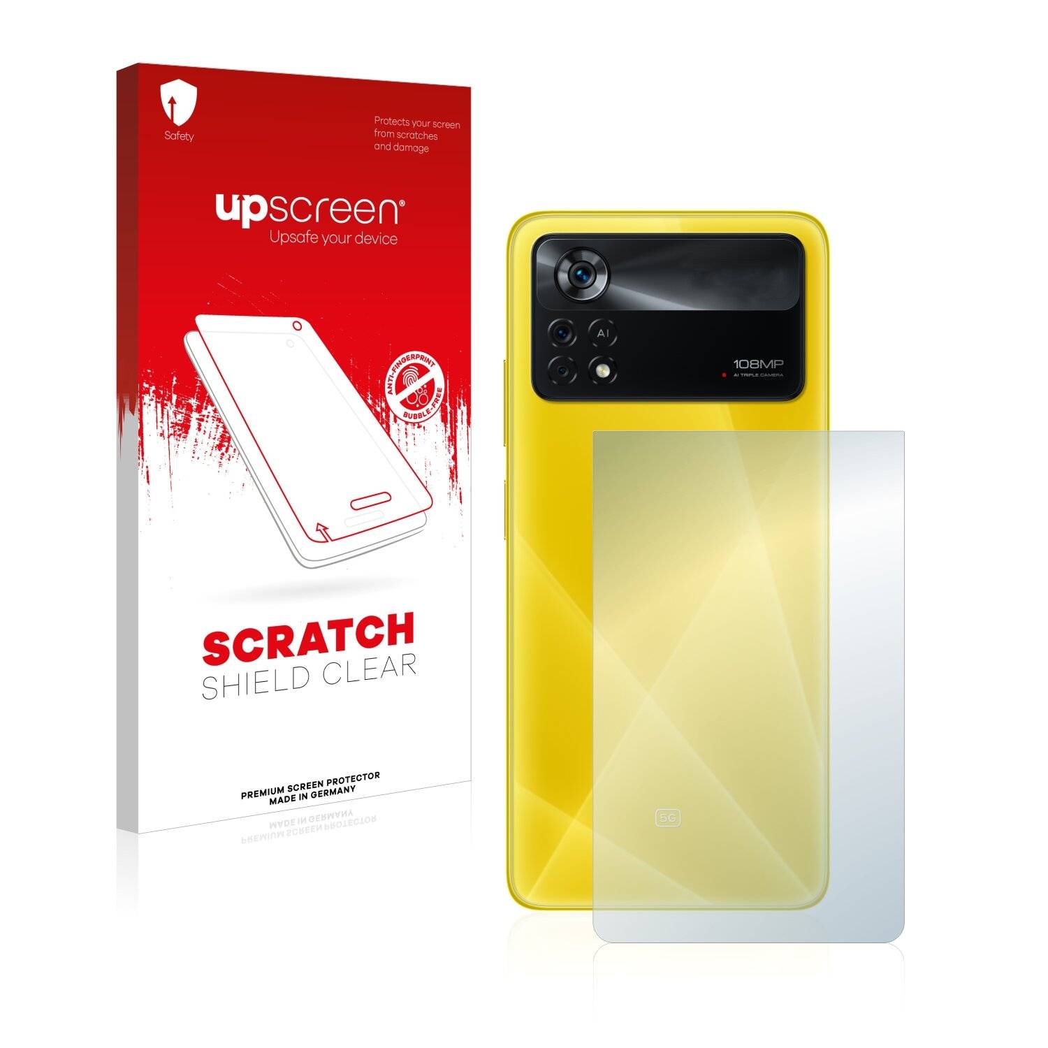 upscreen Scratch Shield Clear Premium Displayschutzfolie für Xiaomi Poco X4 Pro 5G