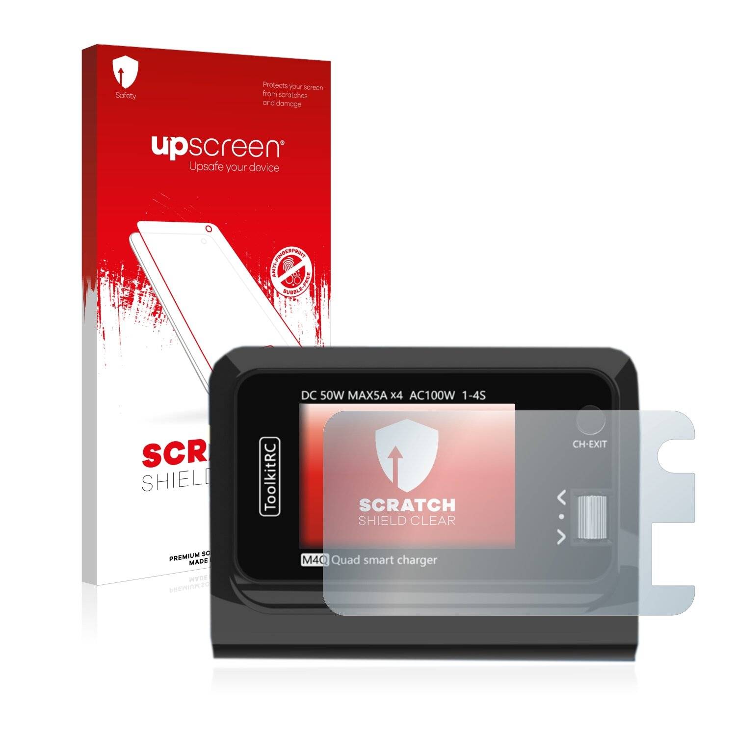 upscreen Scratch Shield Clear Premium Displayschutzfolie für ToolkitRC M4Q Quad smart
