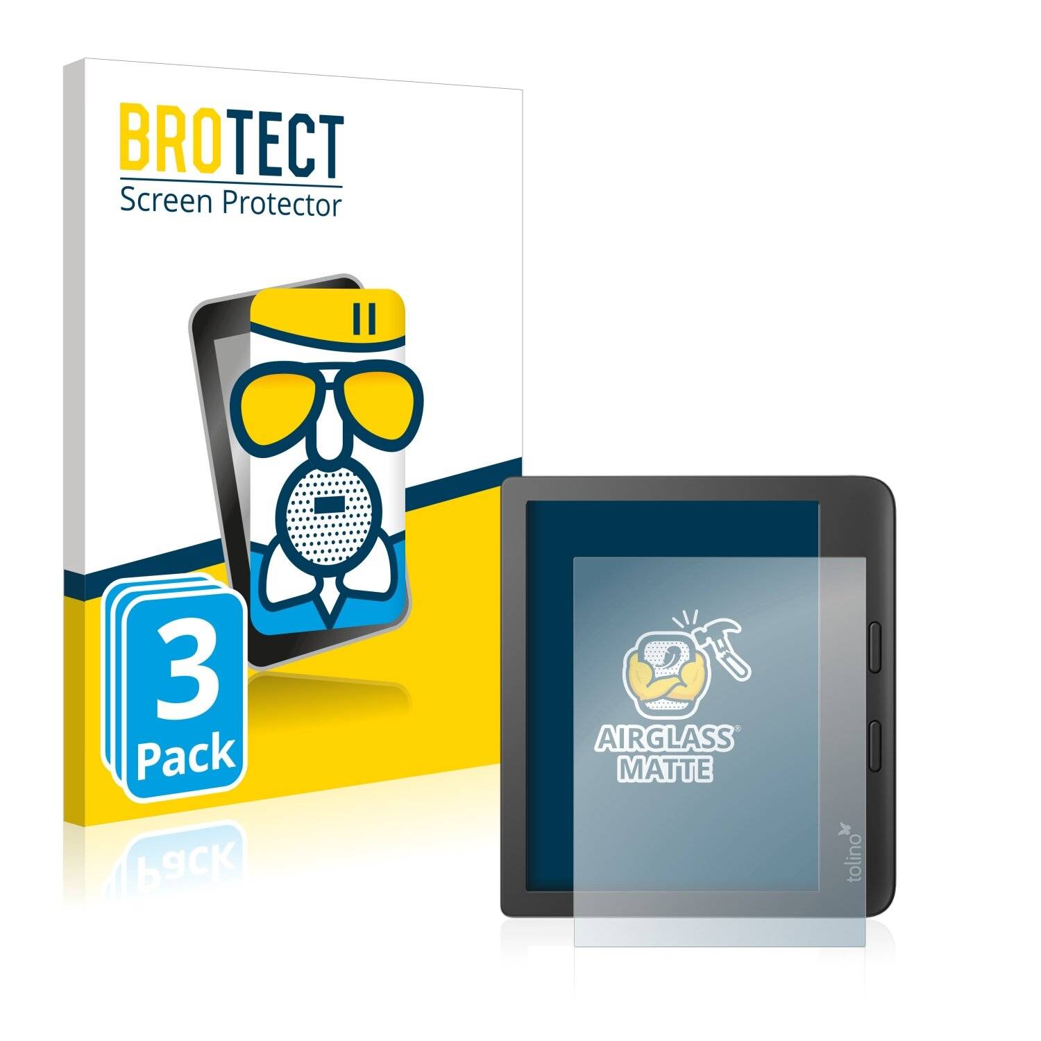 3x BROTECT AirGlass Matte Schutzglas Folie für Tolino Vision