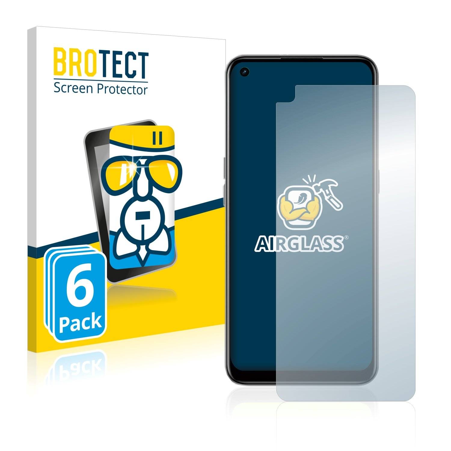 6x BROTECT AirGlass Schutzglas Folie für Oppo