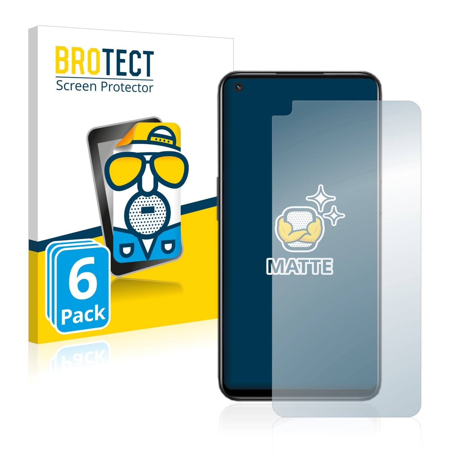 6x BROTECT Matte Displayschutzfolie für Oppo K9x - Entspiegelt,