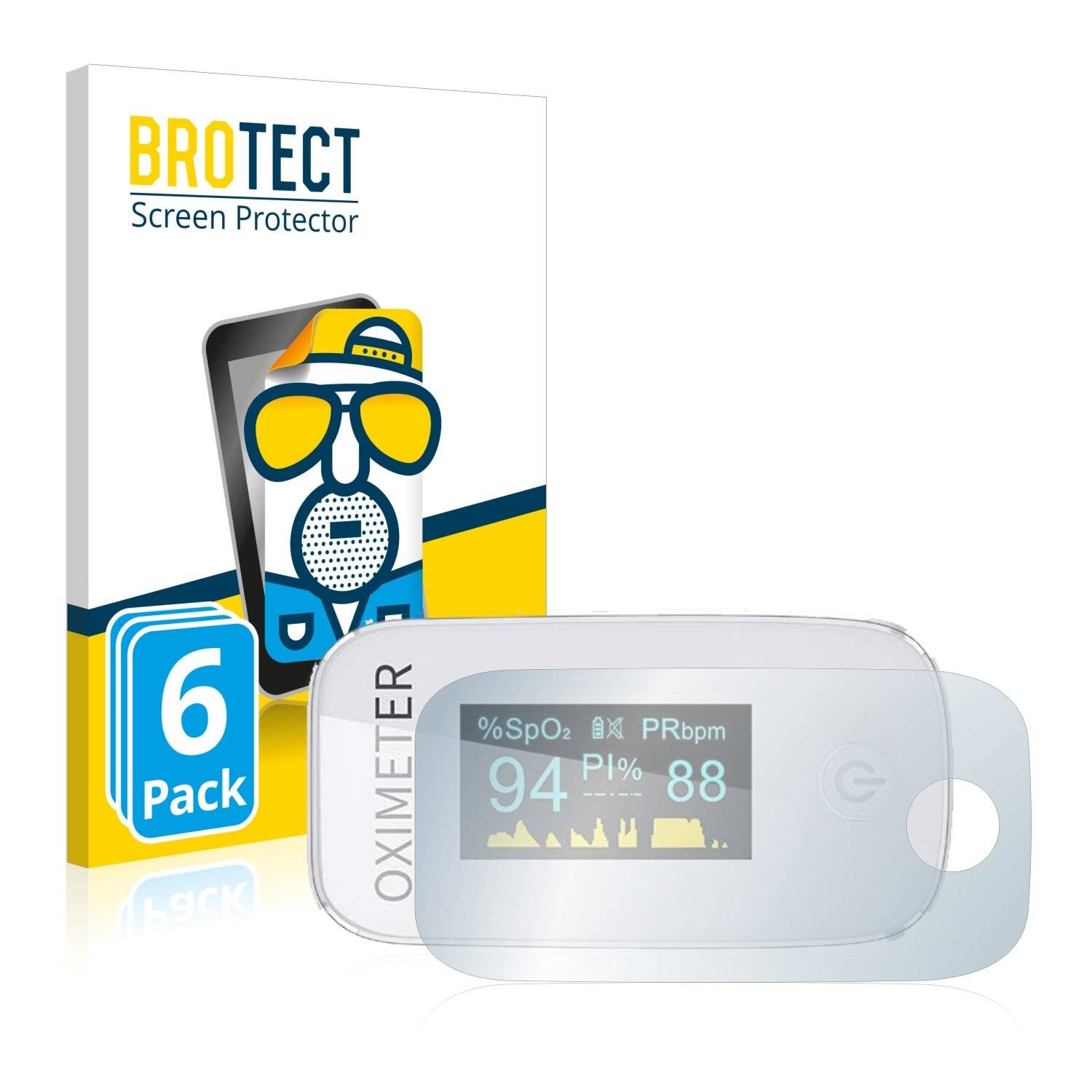 6x BROTECT Matte Displayschutzfolie für Mommed Pulse Oximeter - Entspiegelt,