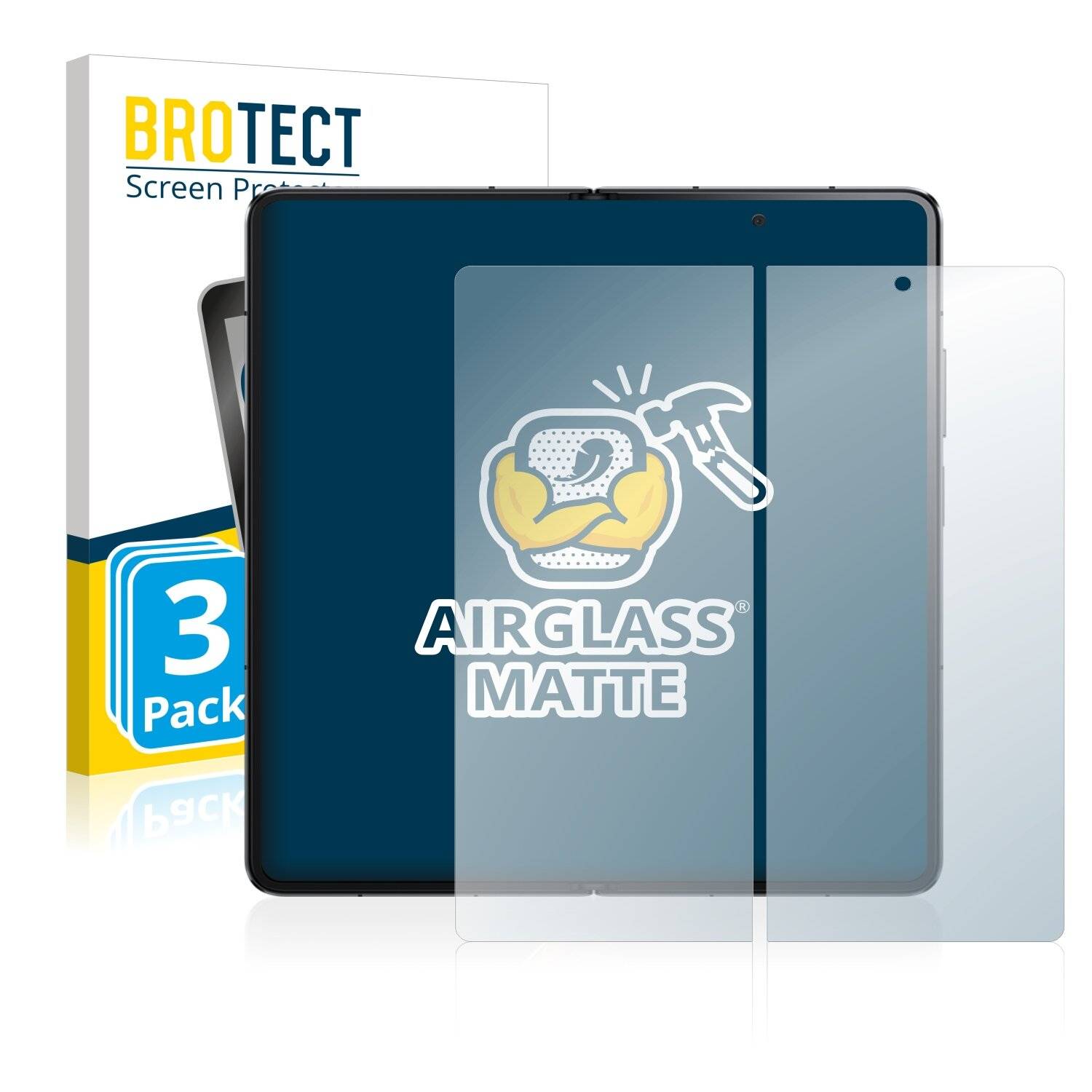 3x BROTECT AirGlass Matte Schutzglas Folie für Honor Magic V (Inneres