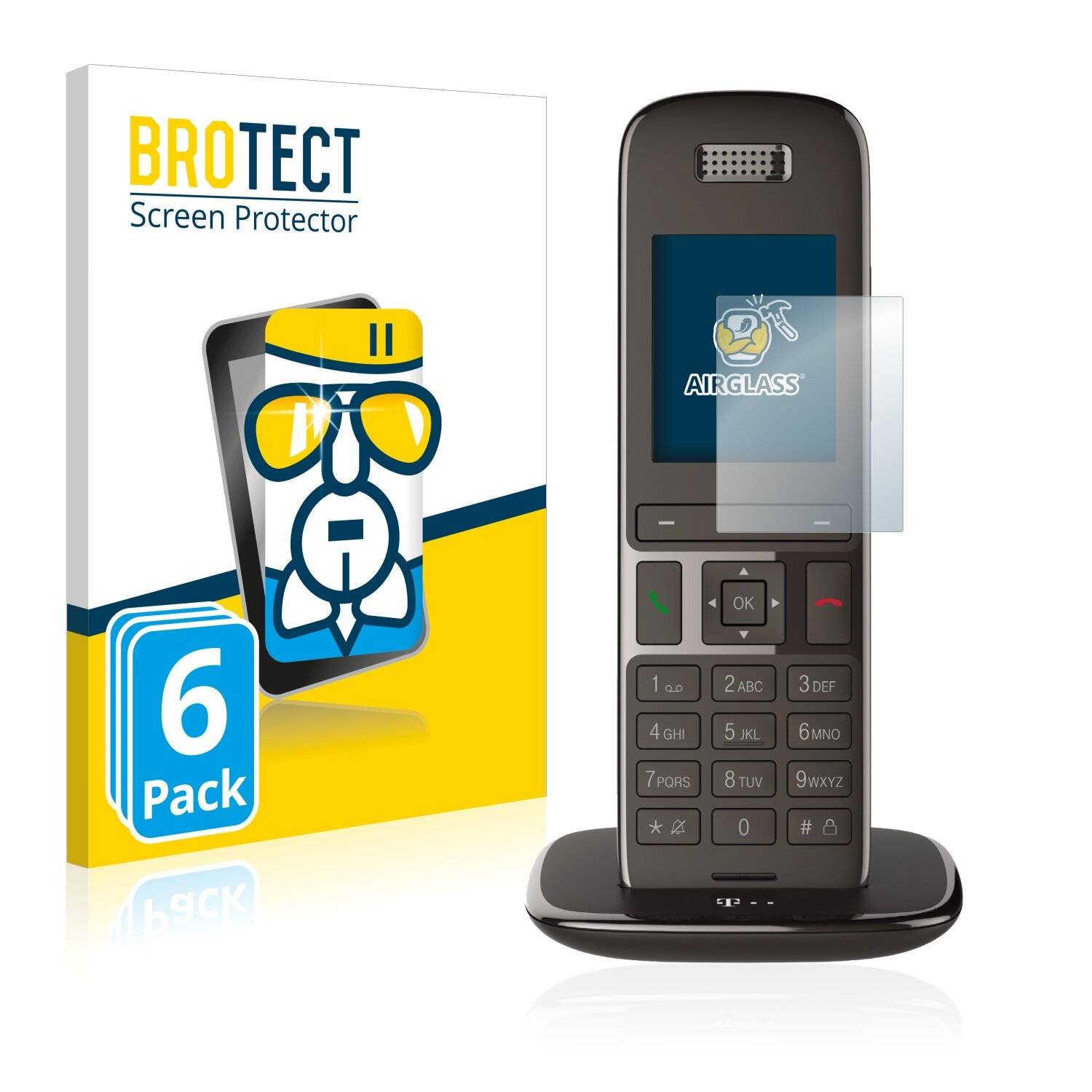 6x BROTECT AirGlass Schutzglas Folie für Telekom Speedphone