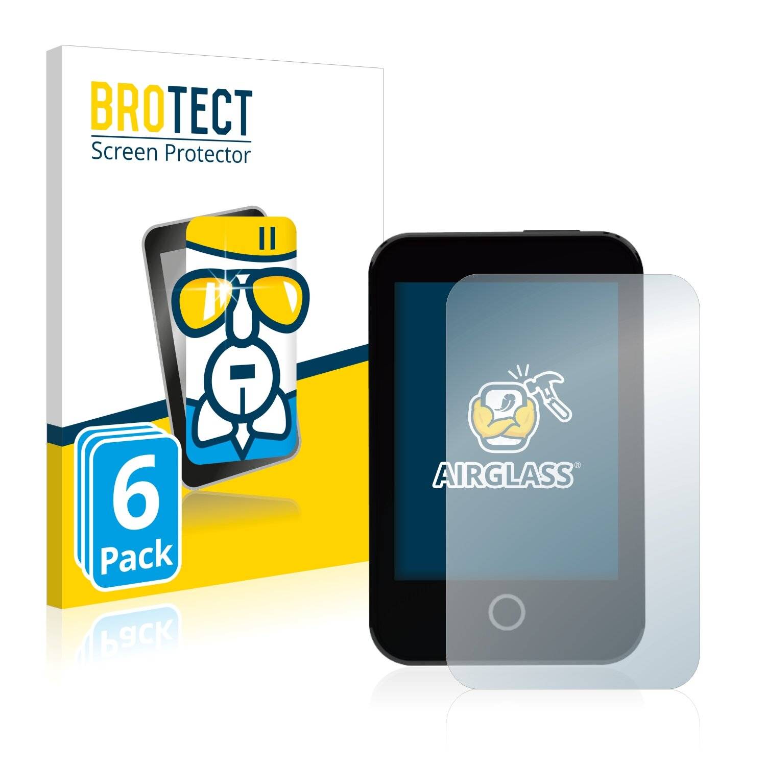 6x BROTECT AirGlass Schutzglas Folie für Medtrum A7+