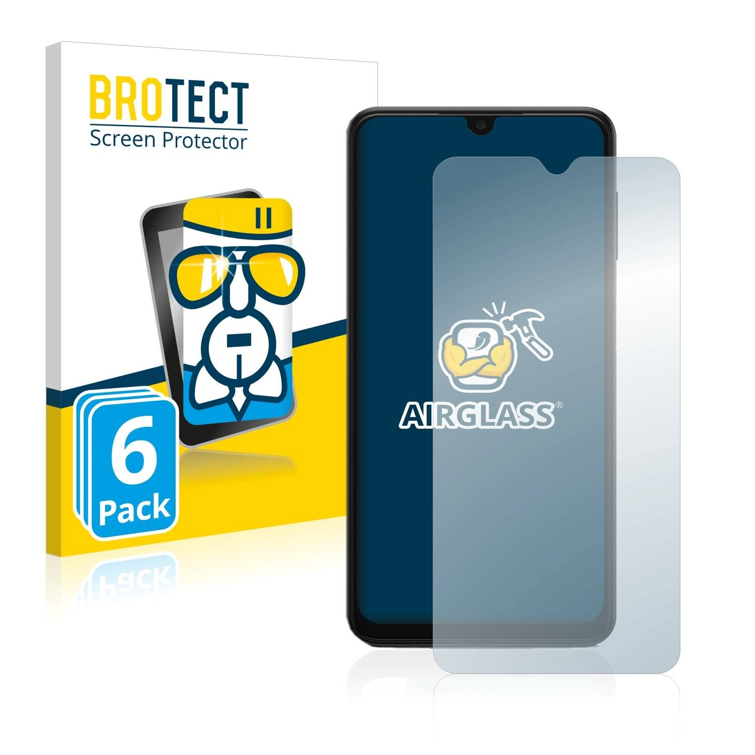 6x BROTECT AirGlass Schutzglas Folie für Samsung Galaxy A13
