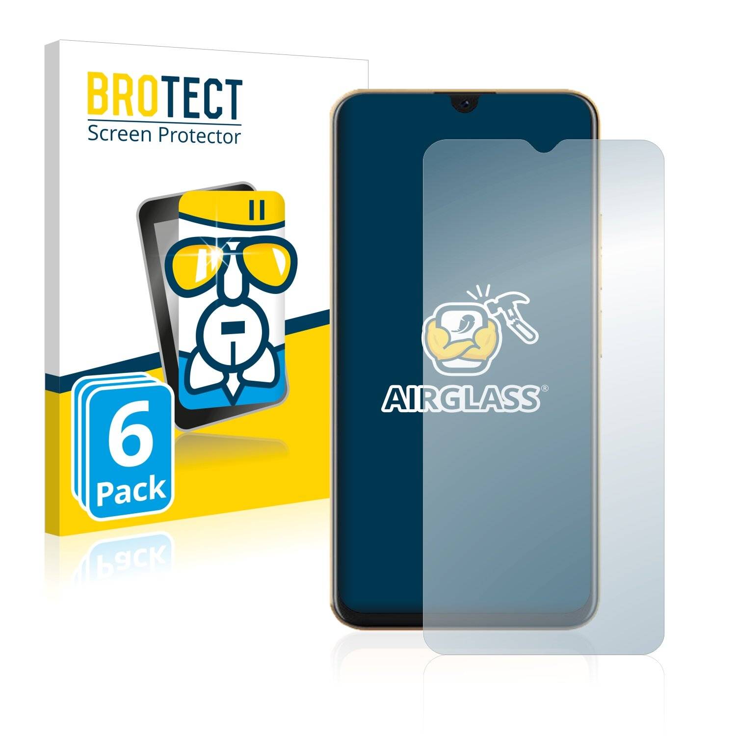 6x BROTECT AirGlass Schutzglas Folie für Coolpad Cool 20