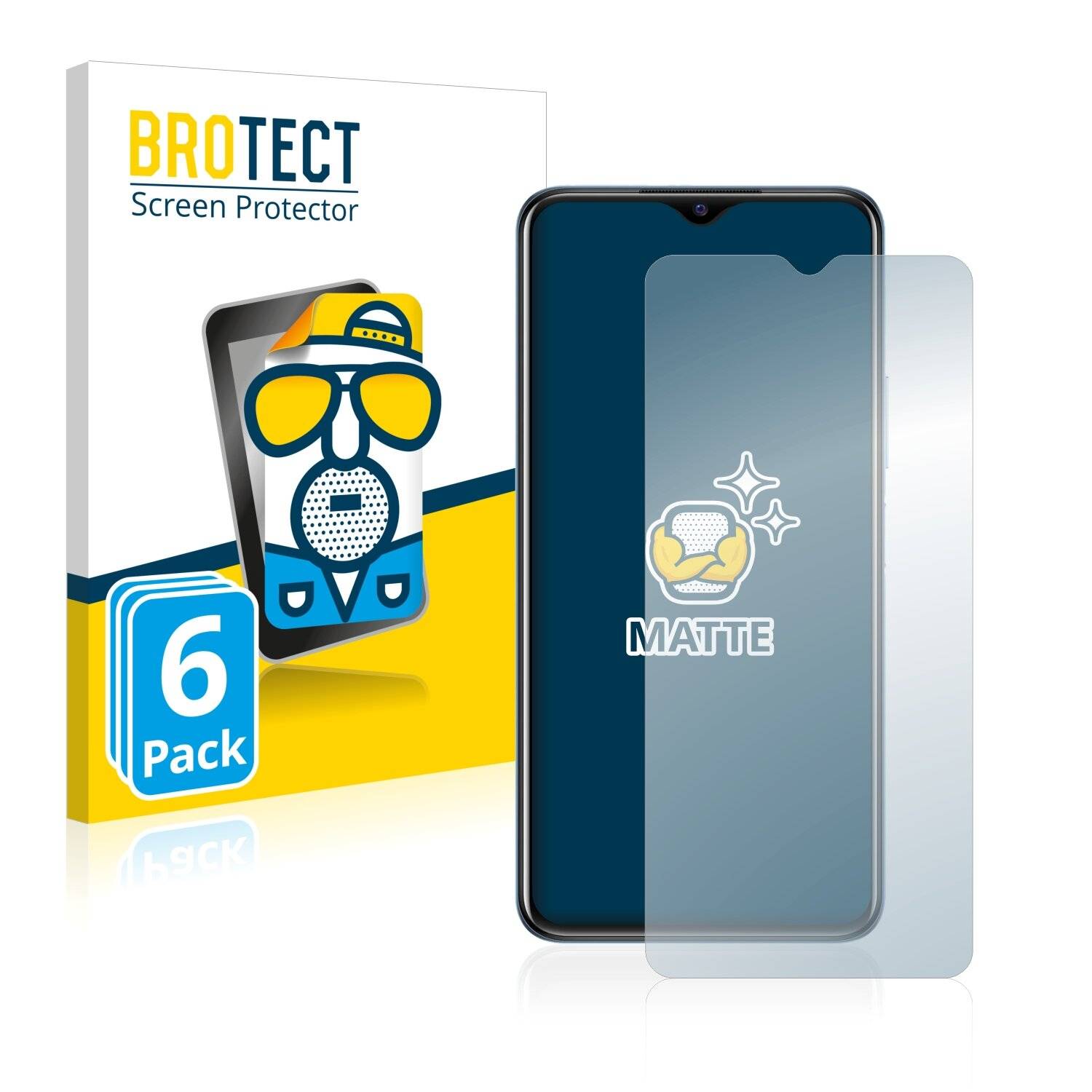 6x BROTECT Matte Displayschutzfolie für Vivo Y21T - Entspiegelt,