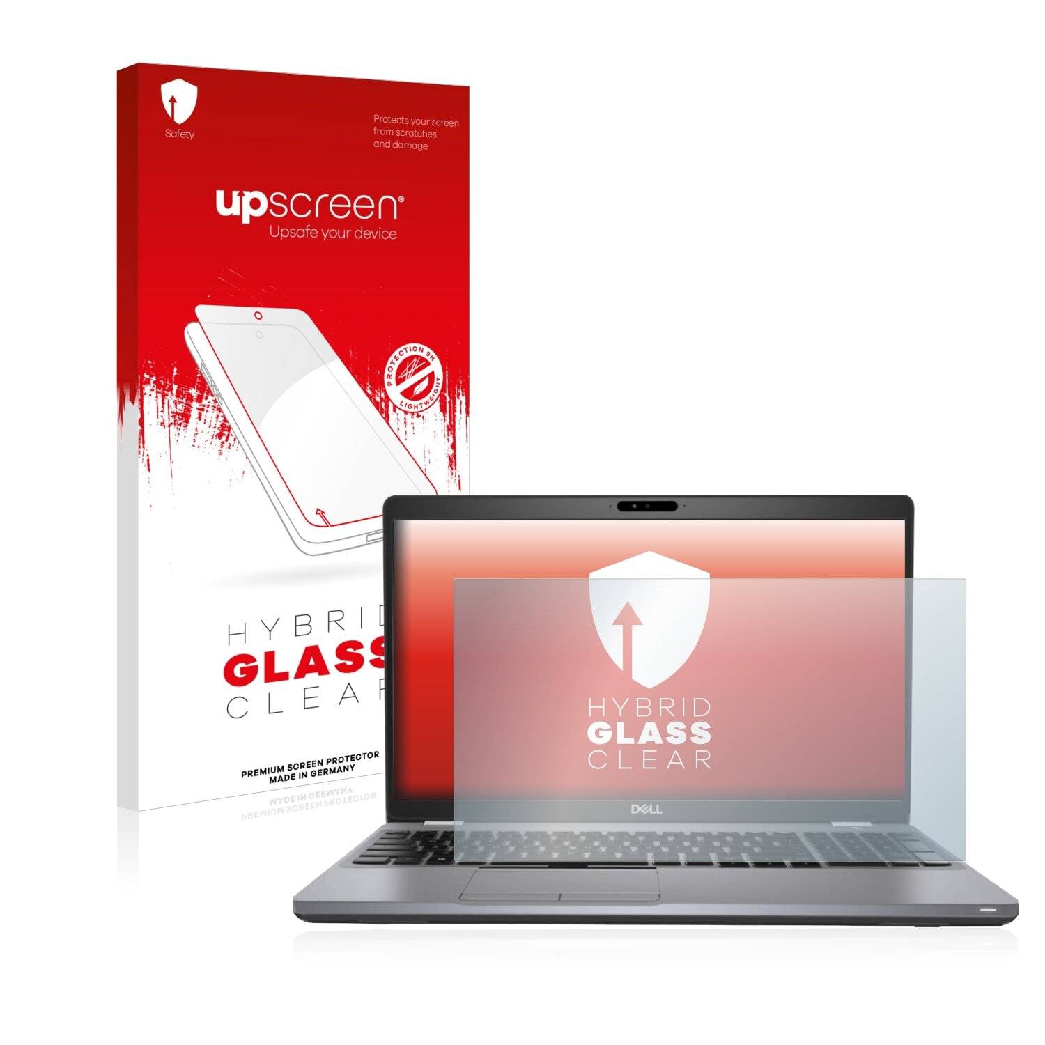 upscreen Hybrid Glass Clear Premium Schutzglas Folie für Dell Latitude