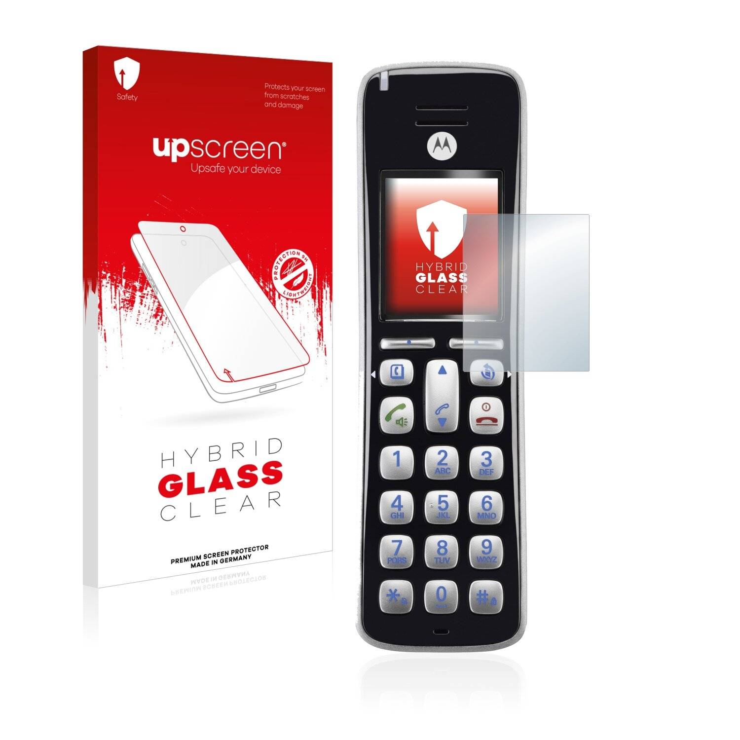 upscreen Hybrid Glass Clear Premium Schutzglas Folie für Motorola