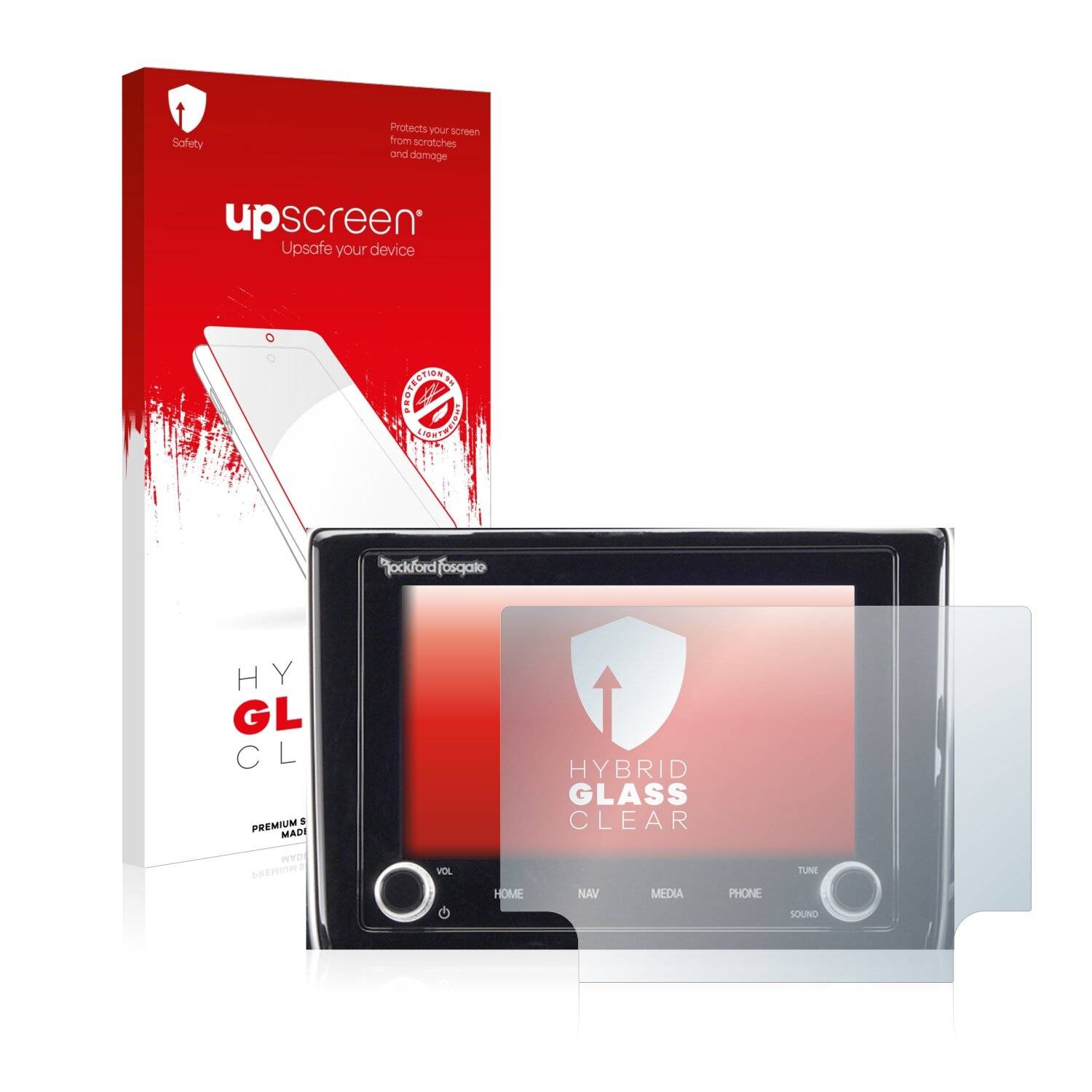 upscreen Hybrid Glass Clear Premium Schutzglas Folie für Mitsubishi ASX