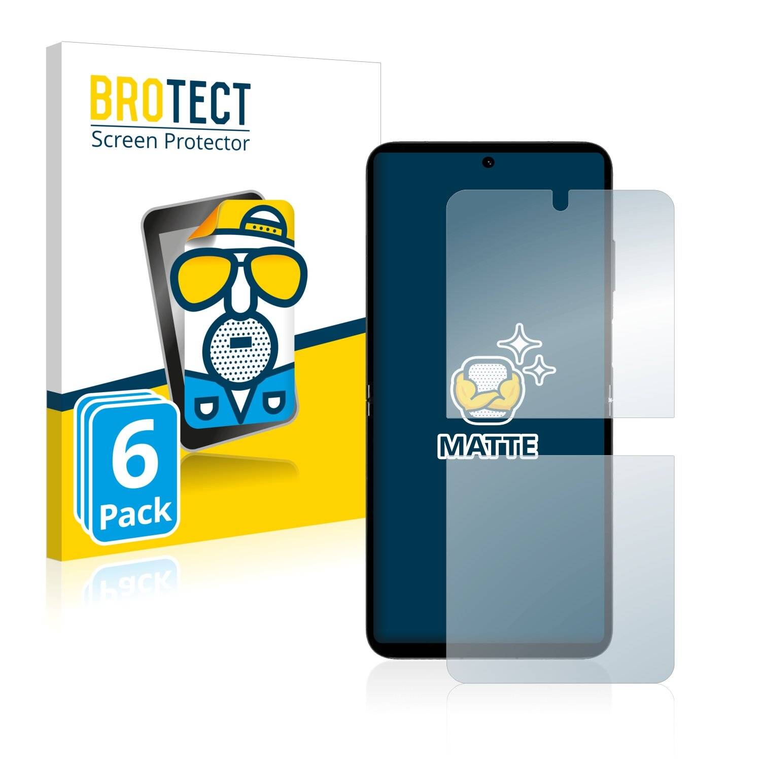 6x BROTECT Matte Displayschutzfolie für Huawei P50 Pocket - Entspiegelt,