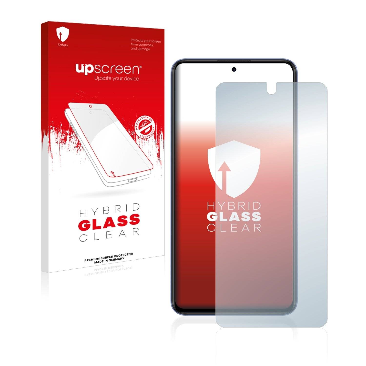 upscreen Hybrid Glass Clear Premium Schutzglas Folie für Tecno Camon