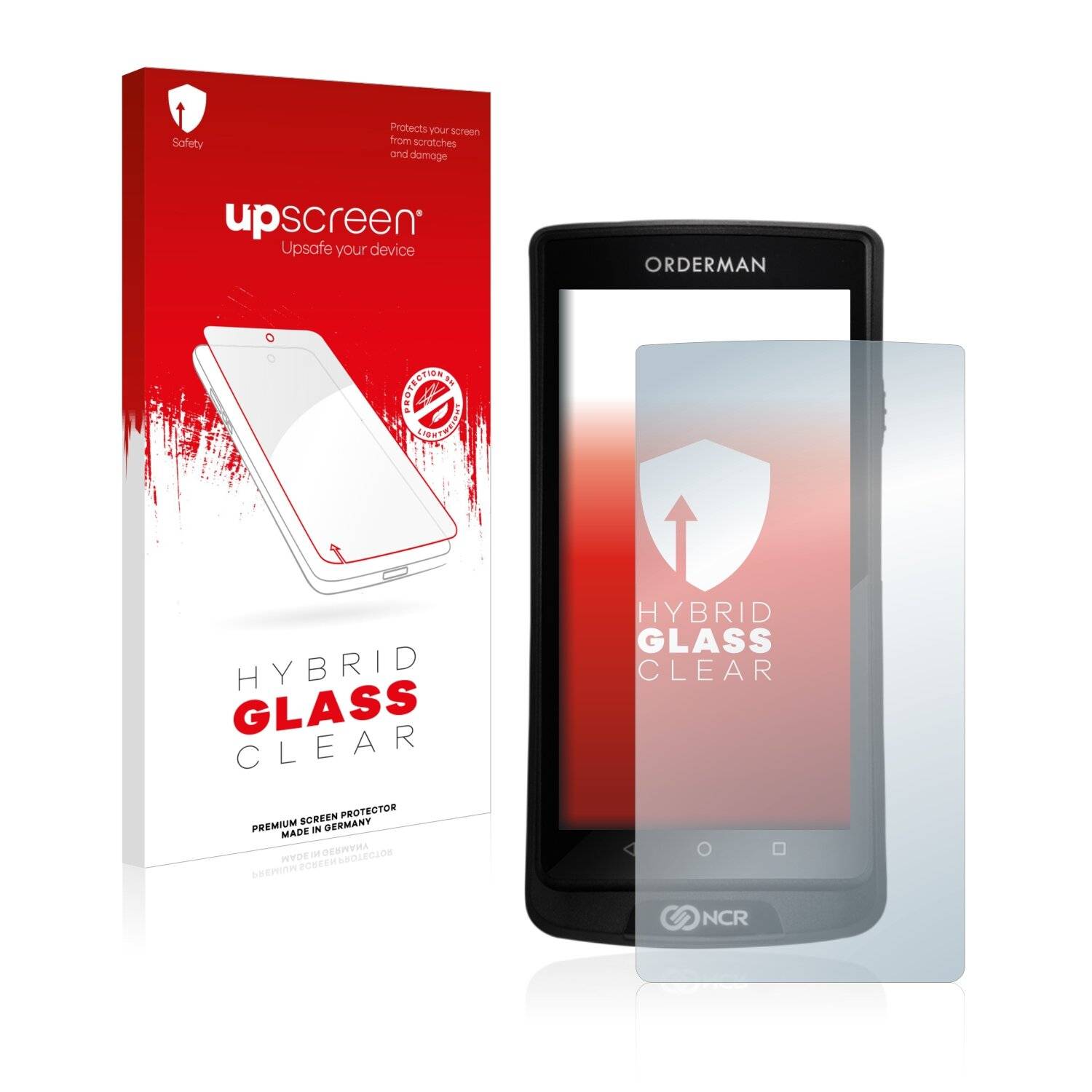 upscreen Hybrid Glass Clear Premium Schutzglas Folie für Orderman
