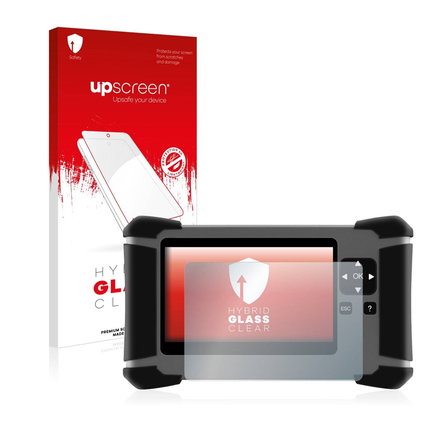 upscreen Hybrid Glass Clear Premium Schutzglas Folie für Vident iSMART 807
