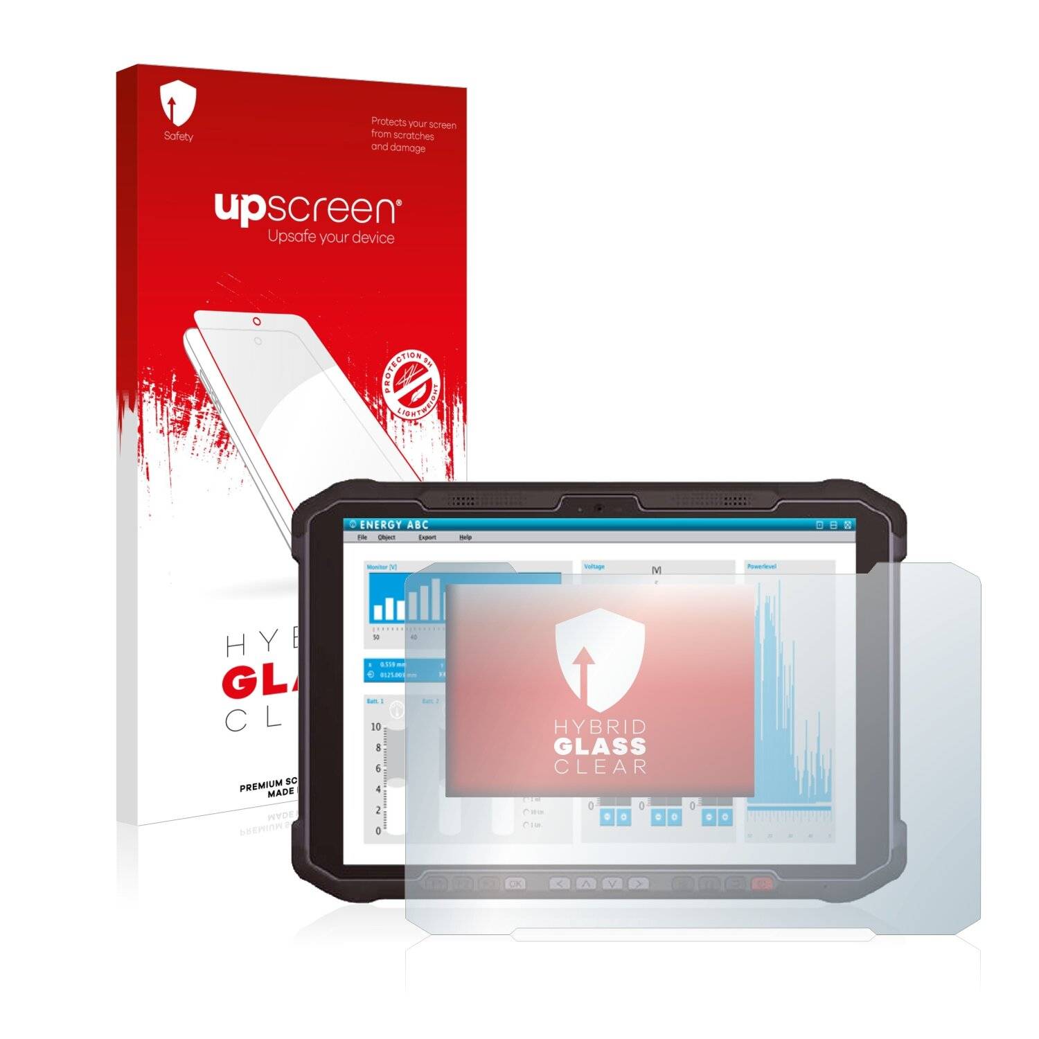 upscreen Hybrid Glass Clear Premium Schutzglas Folie für Newland Speedata SD100