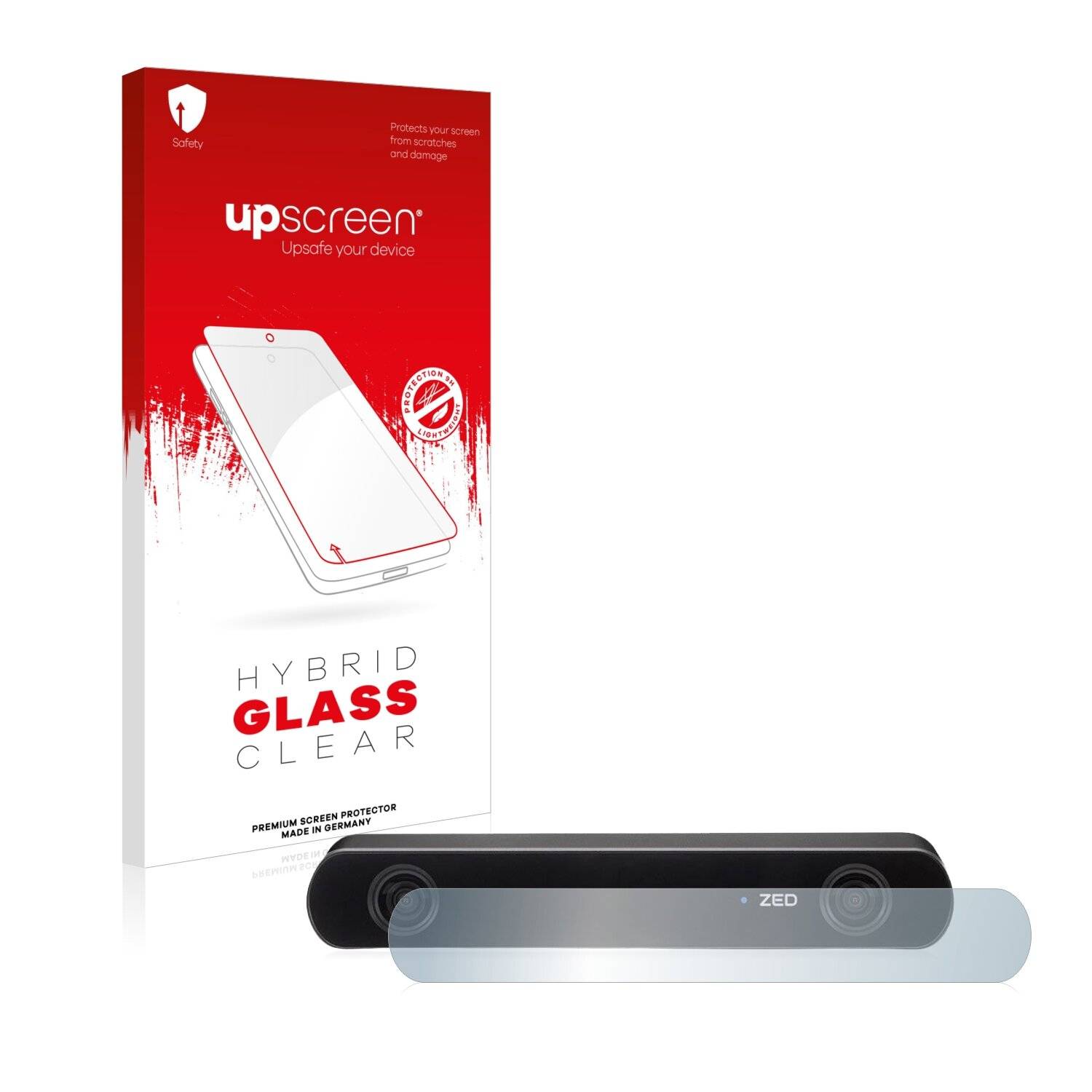 upscreen Hybrid Glass Clear Premium Schutzglas Folie für Stereolabs ZED