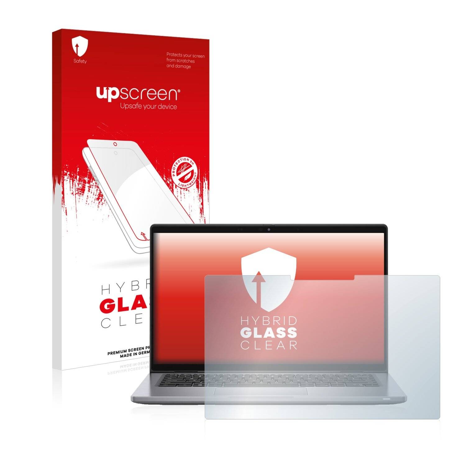 upscreen Hybrid Glass Clear Premium Schutzglas Folie für Dell Latitude 7320