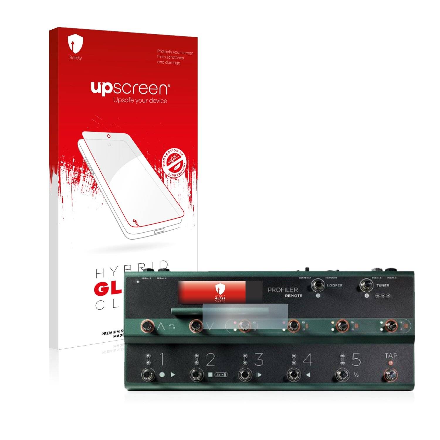 upscreen Hybrid Glass Clear Premium Schutzglas Folie für Kemper Profiler