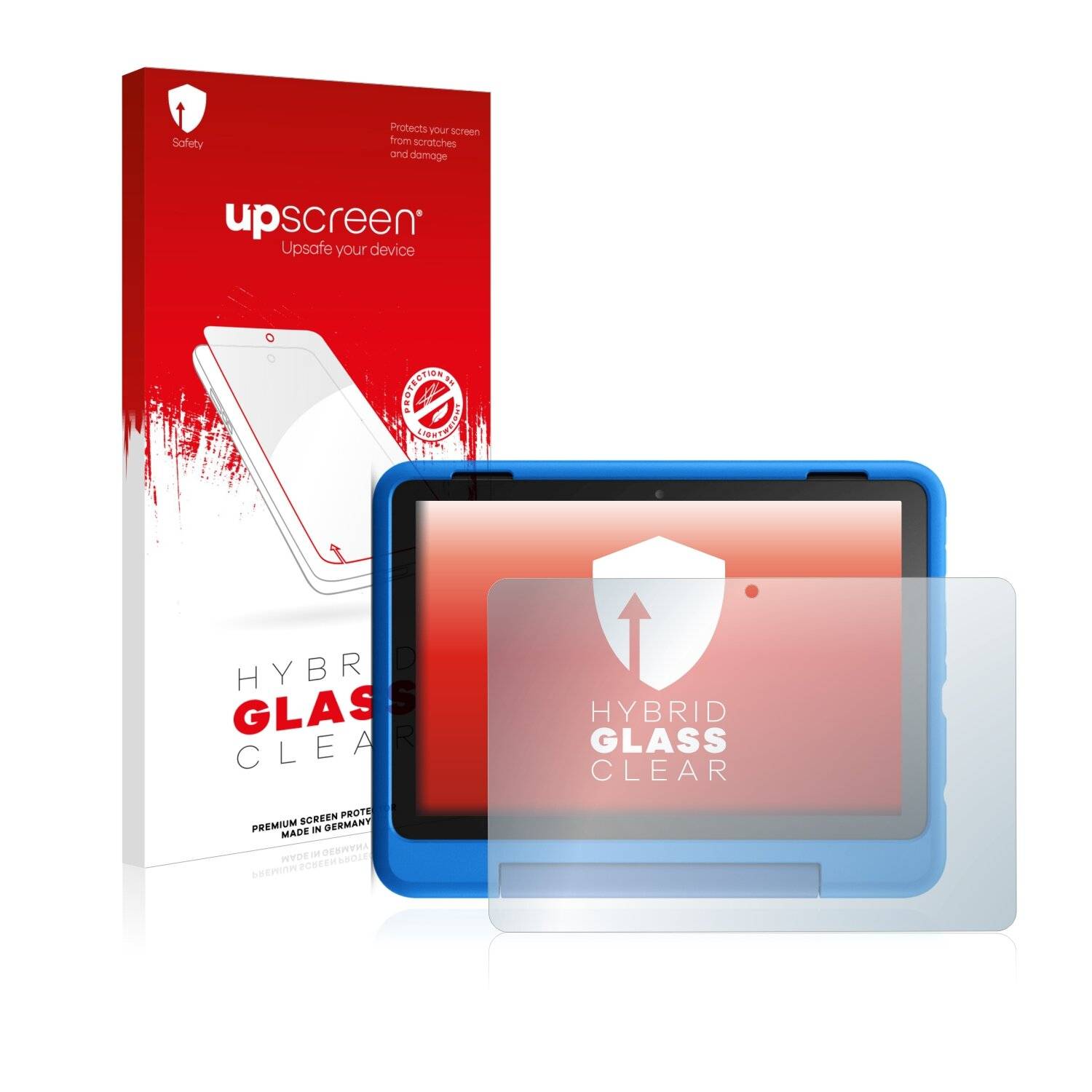 upscreen Hybrid Glass Clear Premium Schutzglas Folie für Amazon Fire HD 8 Kids Pro Edition