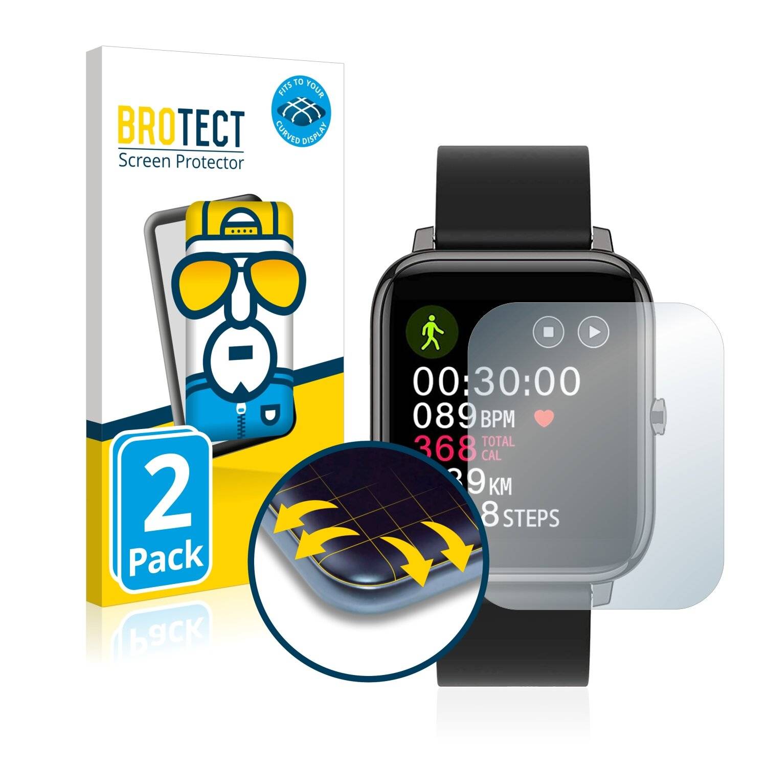 2x BROTECT Flex Full-Cover Displayschutzfolie für Kalinco