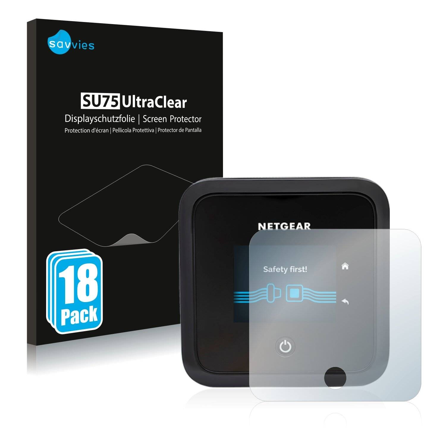 18x Savvies SU75 Displayschutzfolie für Netgear Nighthawk