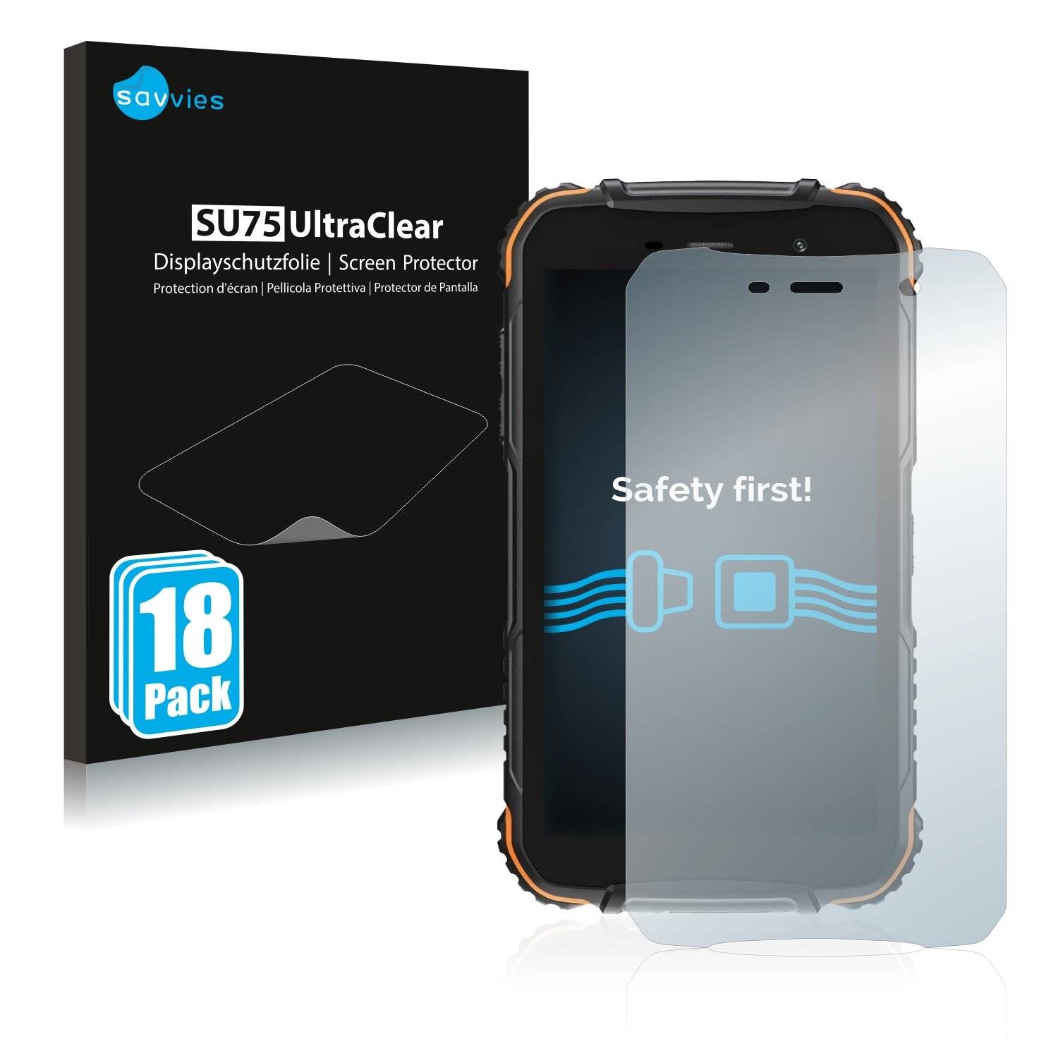 18x Savvies SU75 Displayschutzfolie für Doogee
