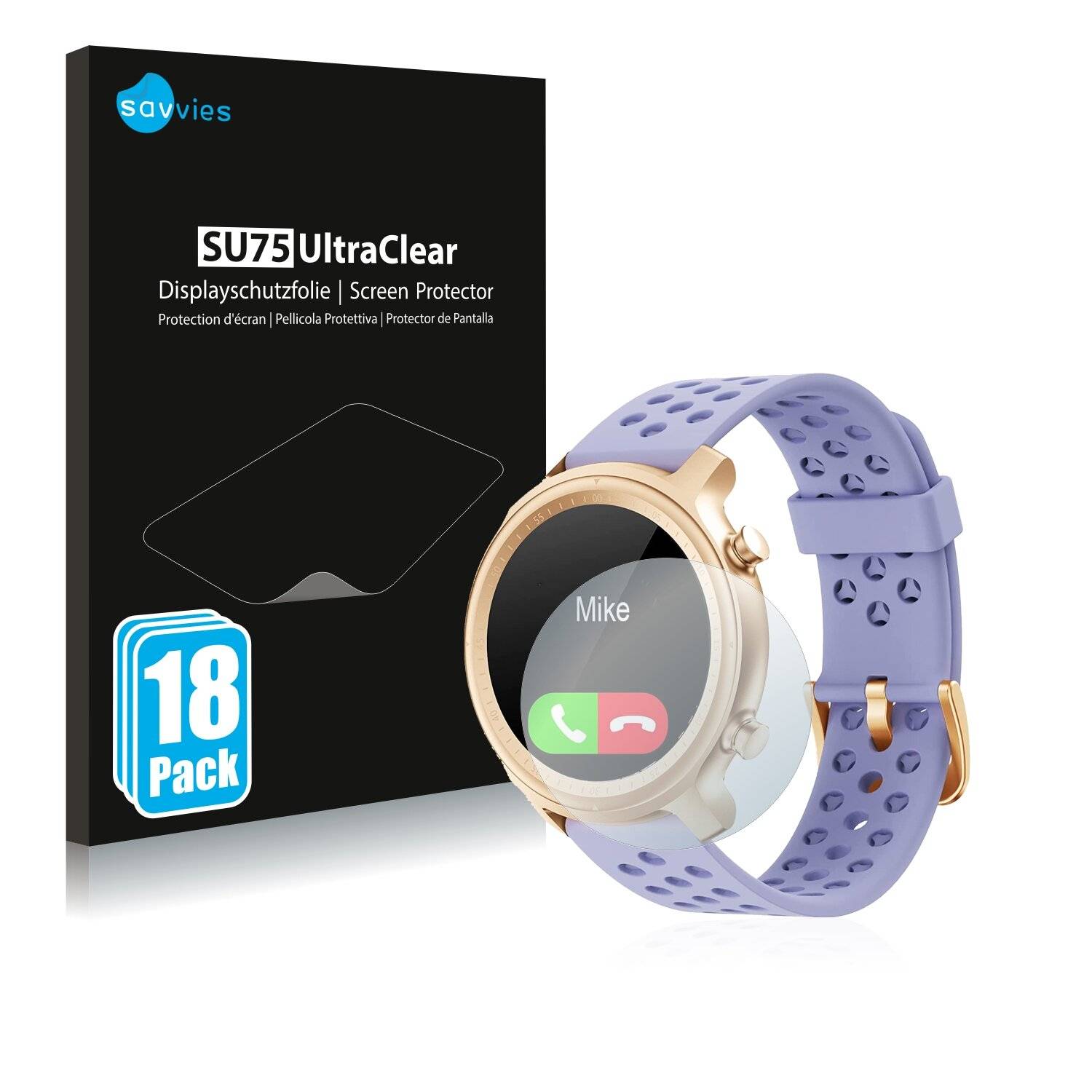 18x Savvies SU75 Displayschutzfolie für Fitonme