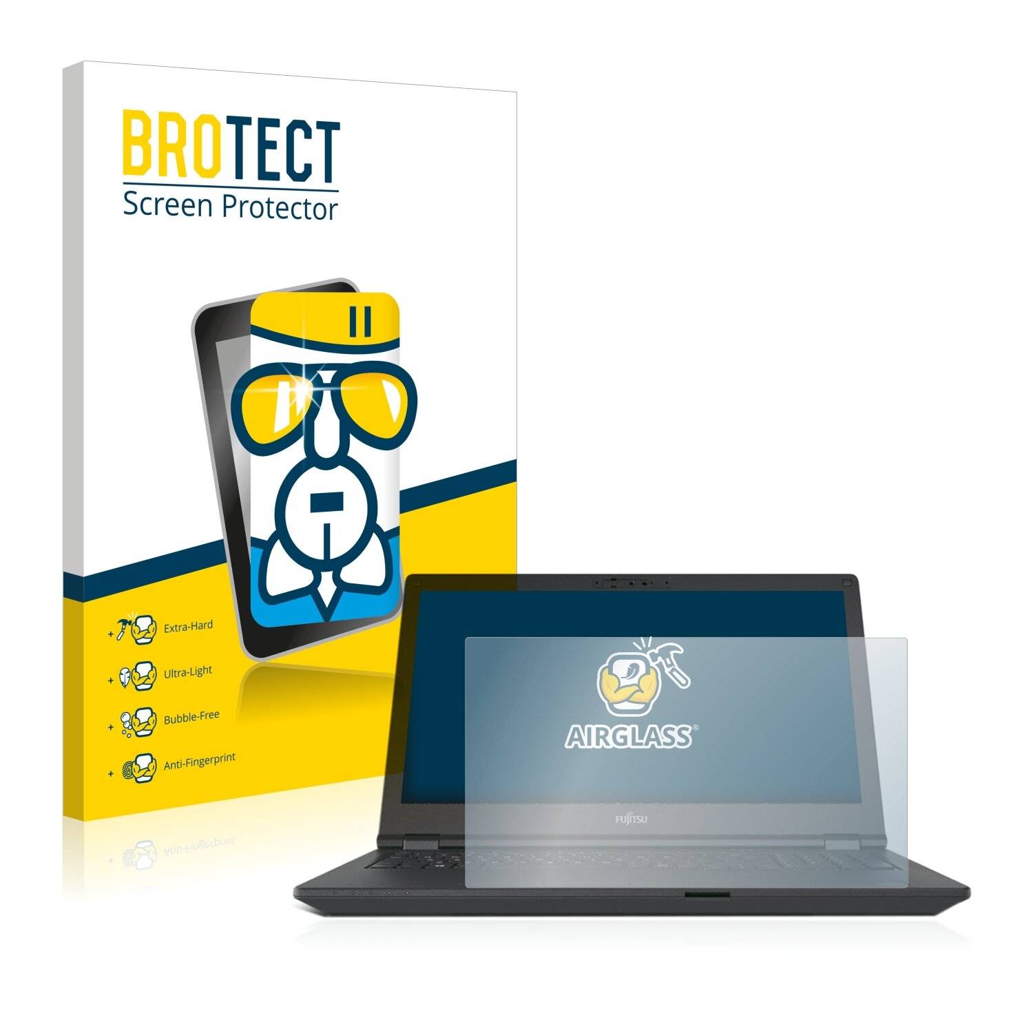 BROTECT AirGlass Schutzglas Folie für Fujitsu Lifebook